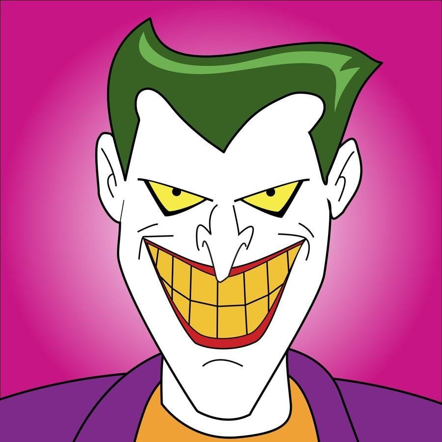 the joker cartoon smile