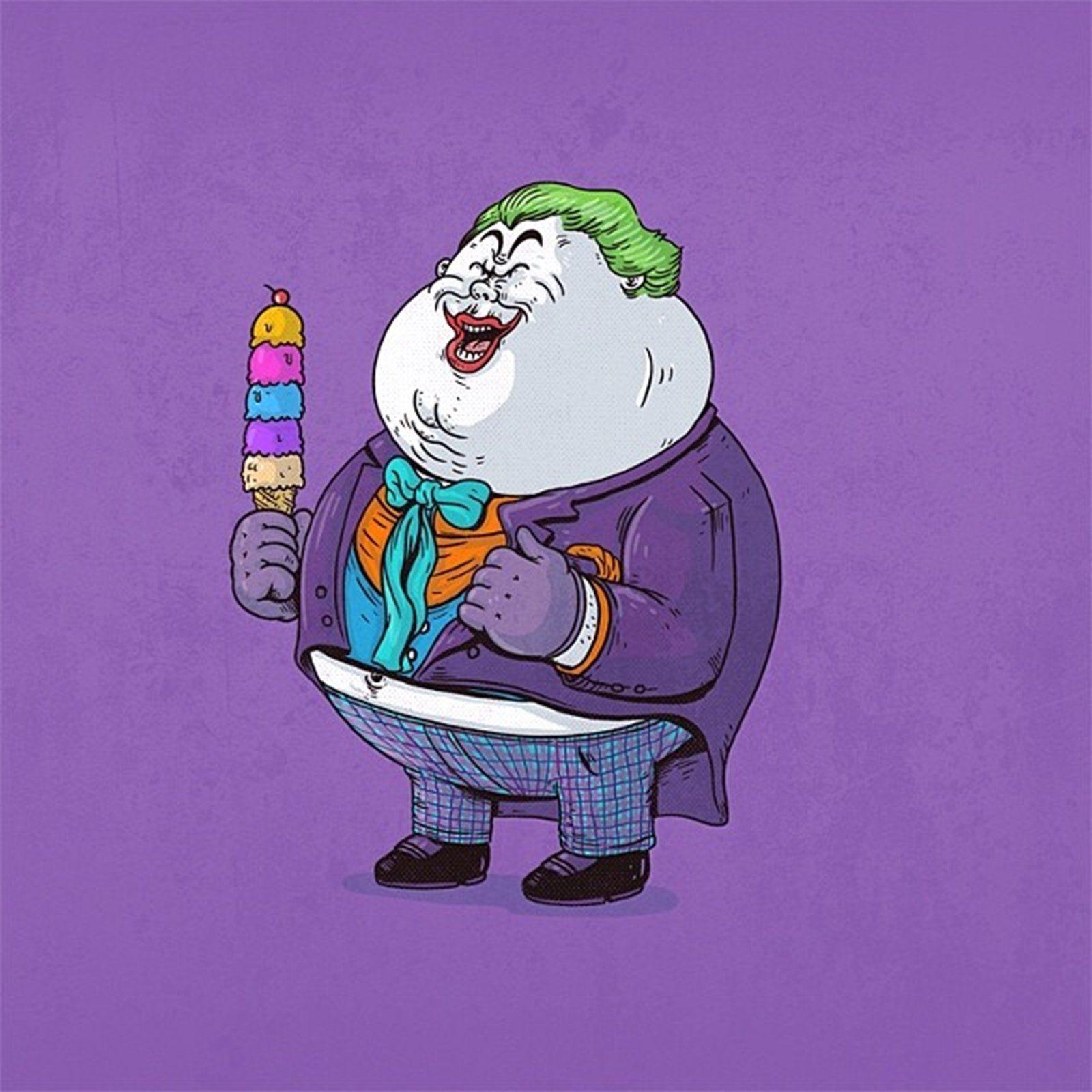 Joker Fat Villain Dc Comics Comics Cartoon Wallpaperx1600