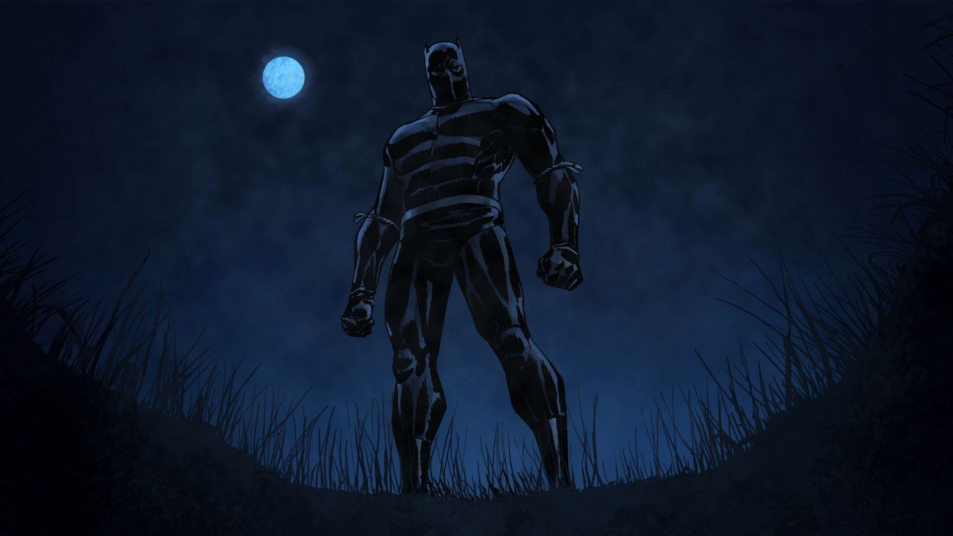 Marvel Cinematic Universe, Black Panther, Concept Art, Night, Moon