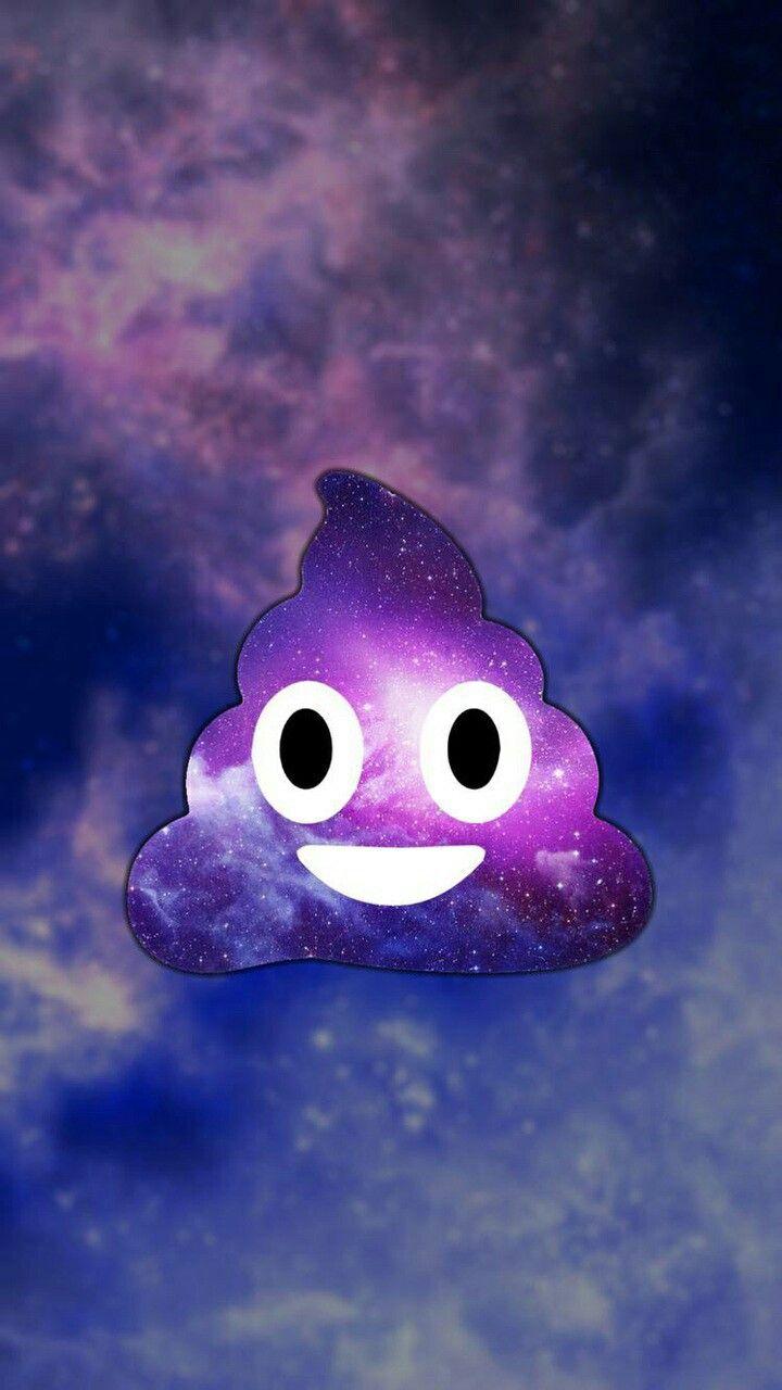 Galaxy poop :3. iphone wallpaper. Wallpaper, Emojis