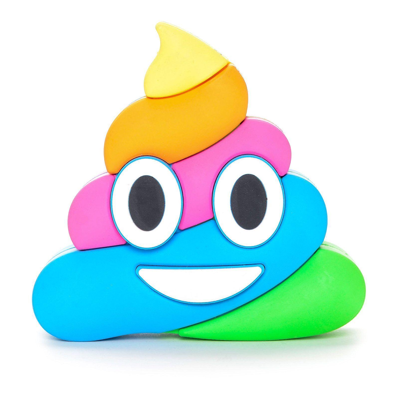 Dash Charms® Rainbow Poop Emoji Power Bank Portable Charger