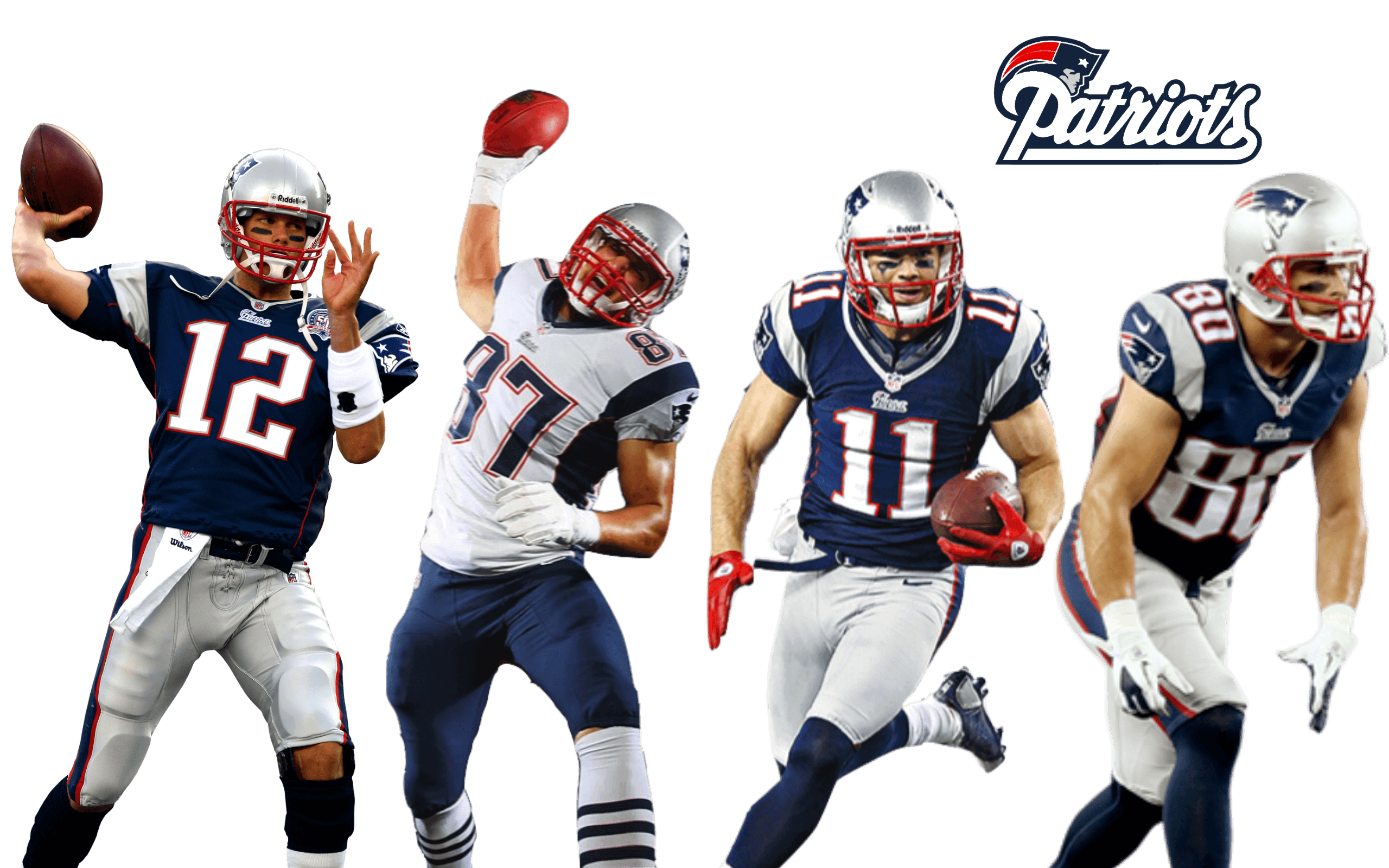Brady, Gronk, Edelman, And Amendola NE Pats PNG