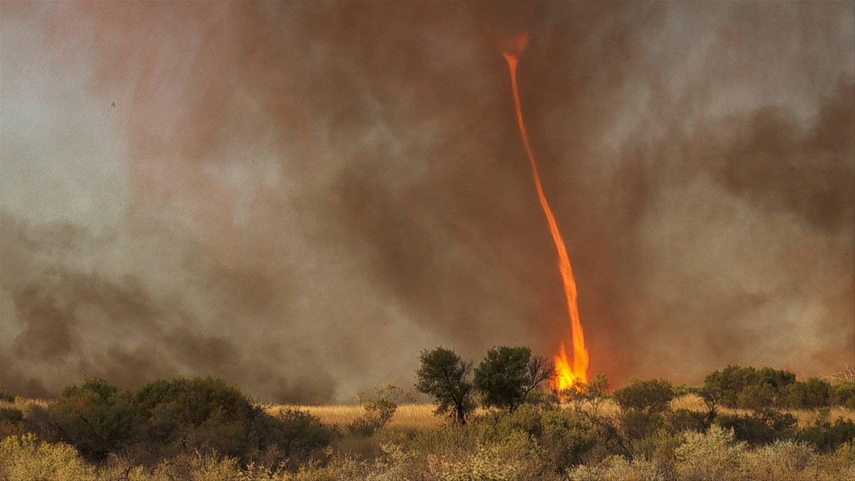 Fire tornado Australia HD -clearest ever capture in nature