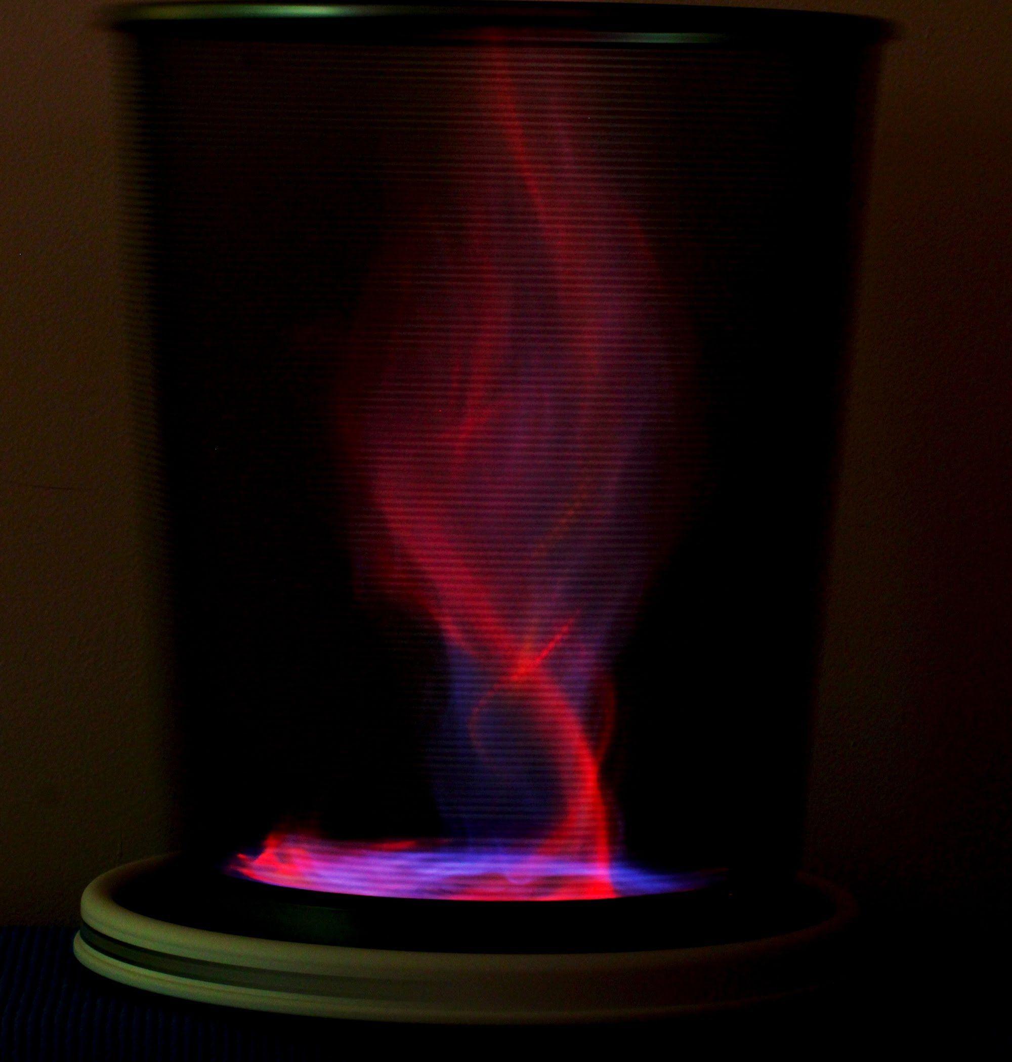 Fire Tornado with Red and Blue Flames
