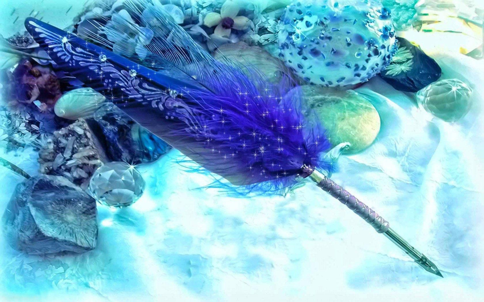 Blue Feather Cool Wallpaper