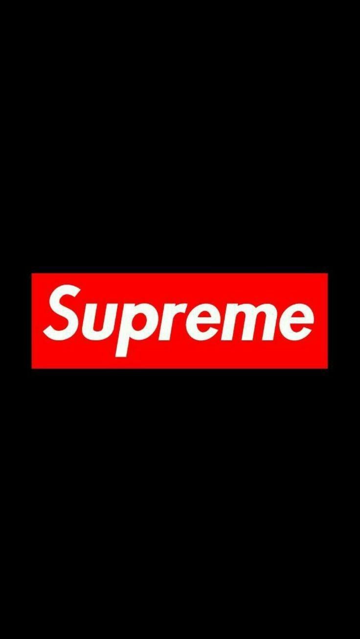 supreme logo iphone wallpaper