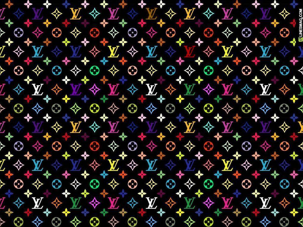 Louis Vuitton x Supreme pattern Wallpaper