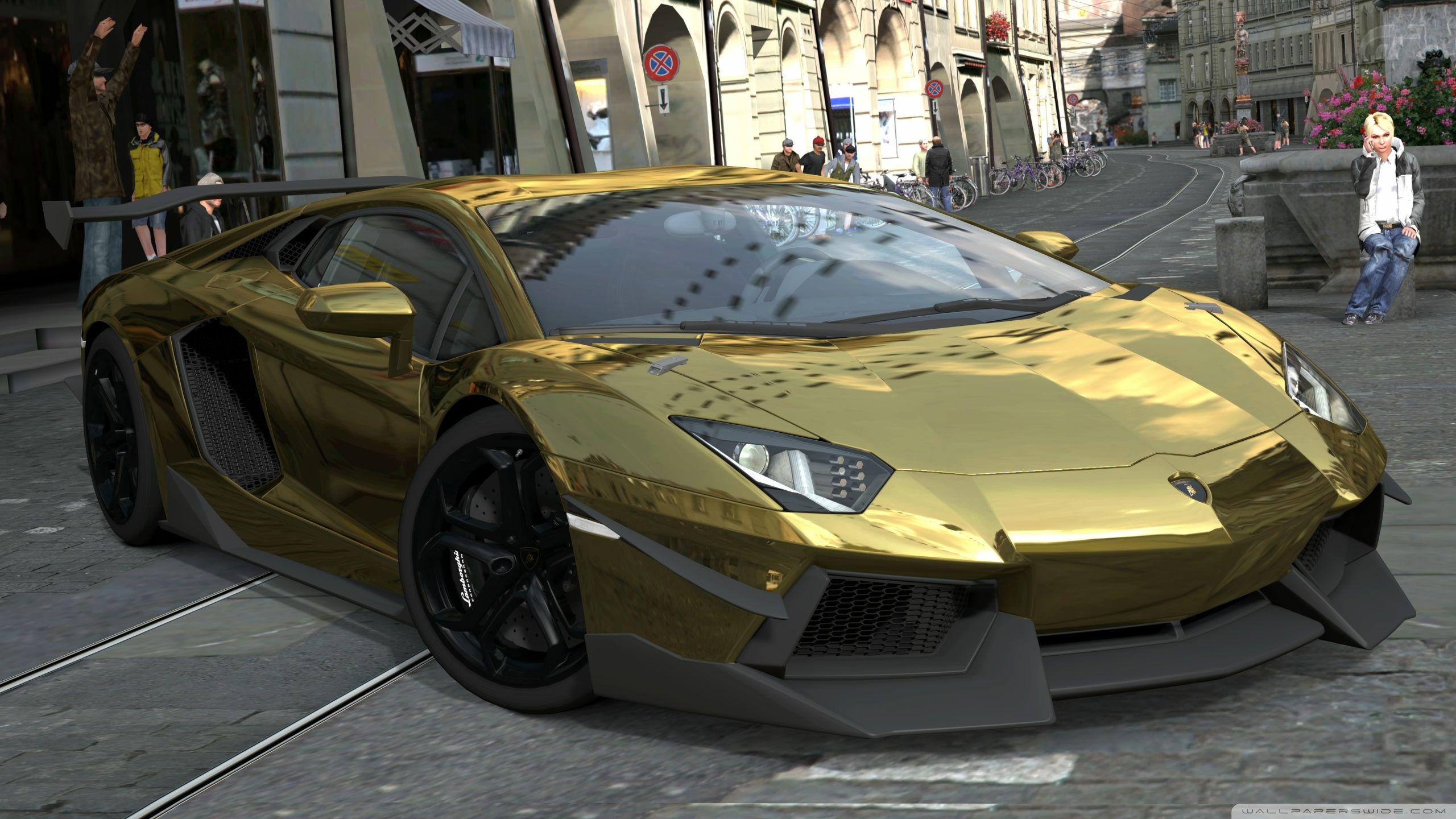 Wallpaper World No Luxury Car Lamborghini Aventador Gold