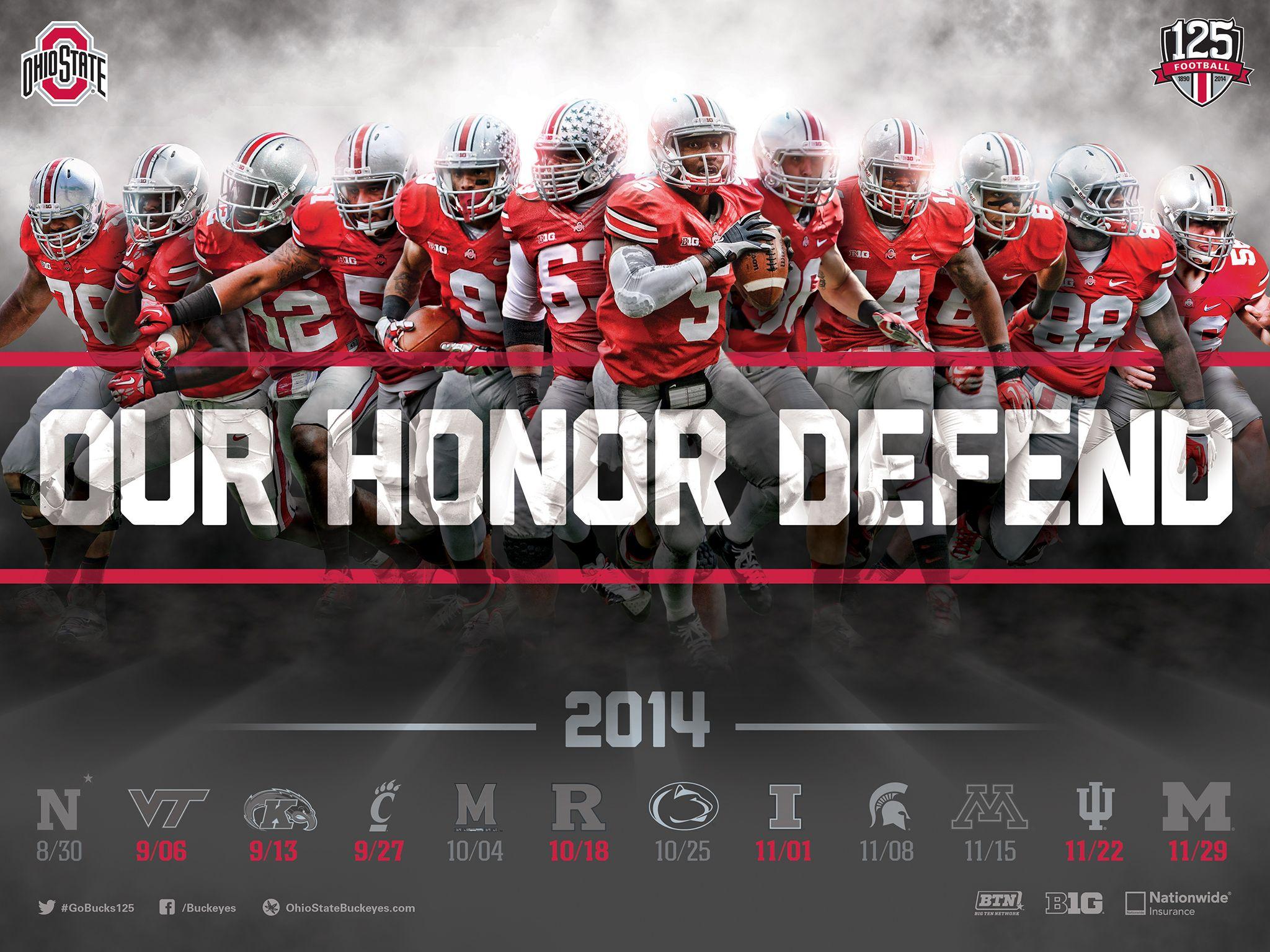 Download The Ohio State Football 2014 Schedule Poster for Printing