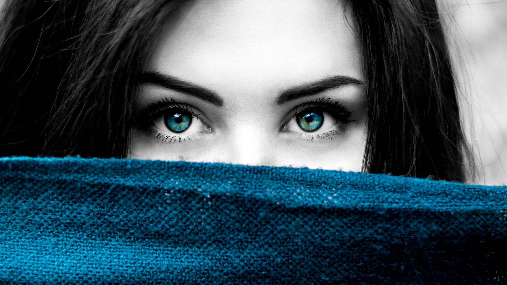 Wallpaper Blue eyes, Woman, Beautiful, Girl, 4K, 8K, Photography