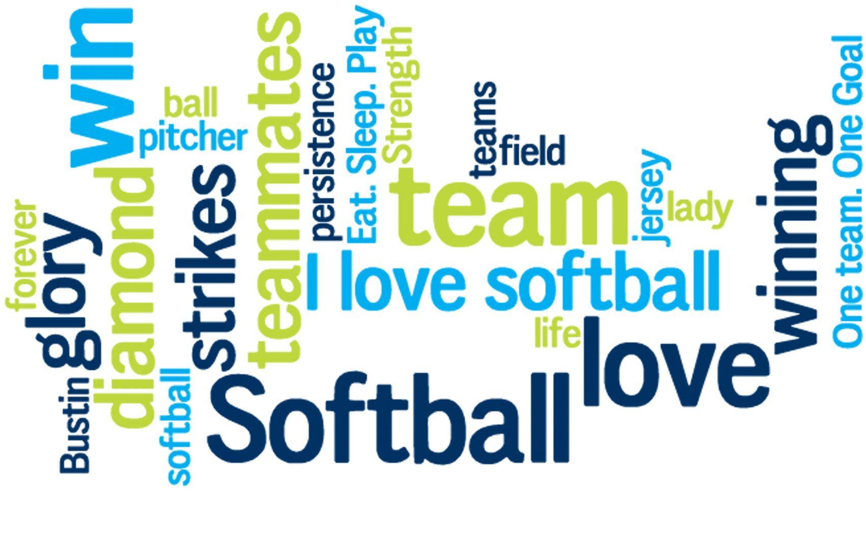 softball picture and sayings