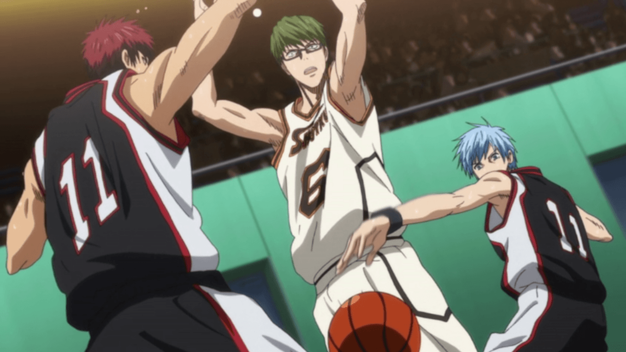 Kuroko stops Midorima from shooting.png. Kuroko no Basuke