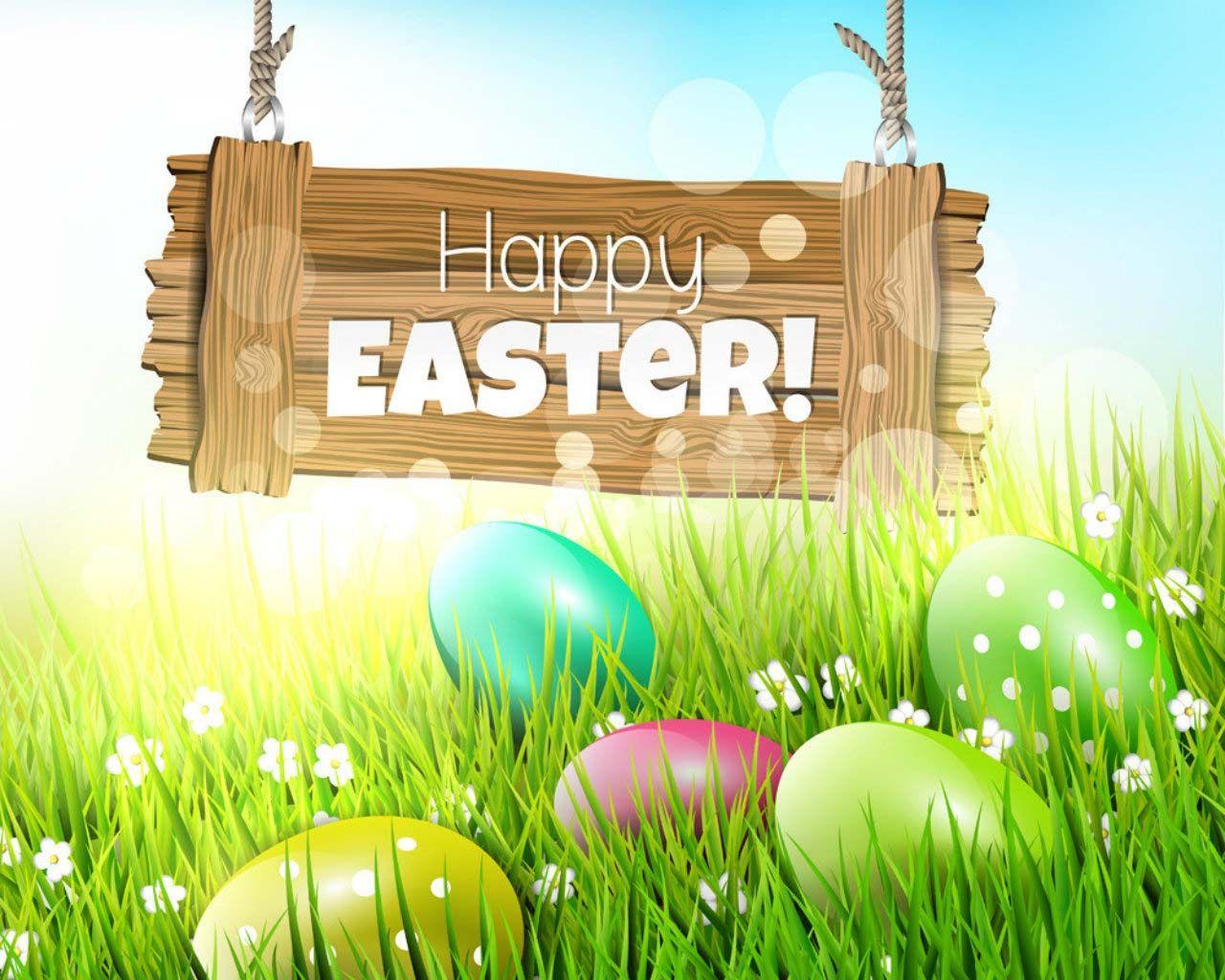 Happy Easter Eggs 2018 HD Wallpaper Download Free