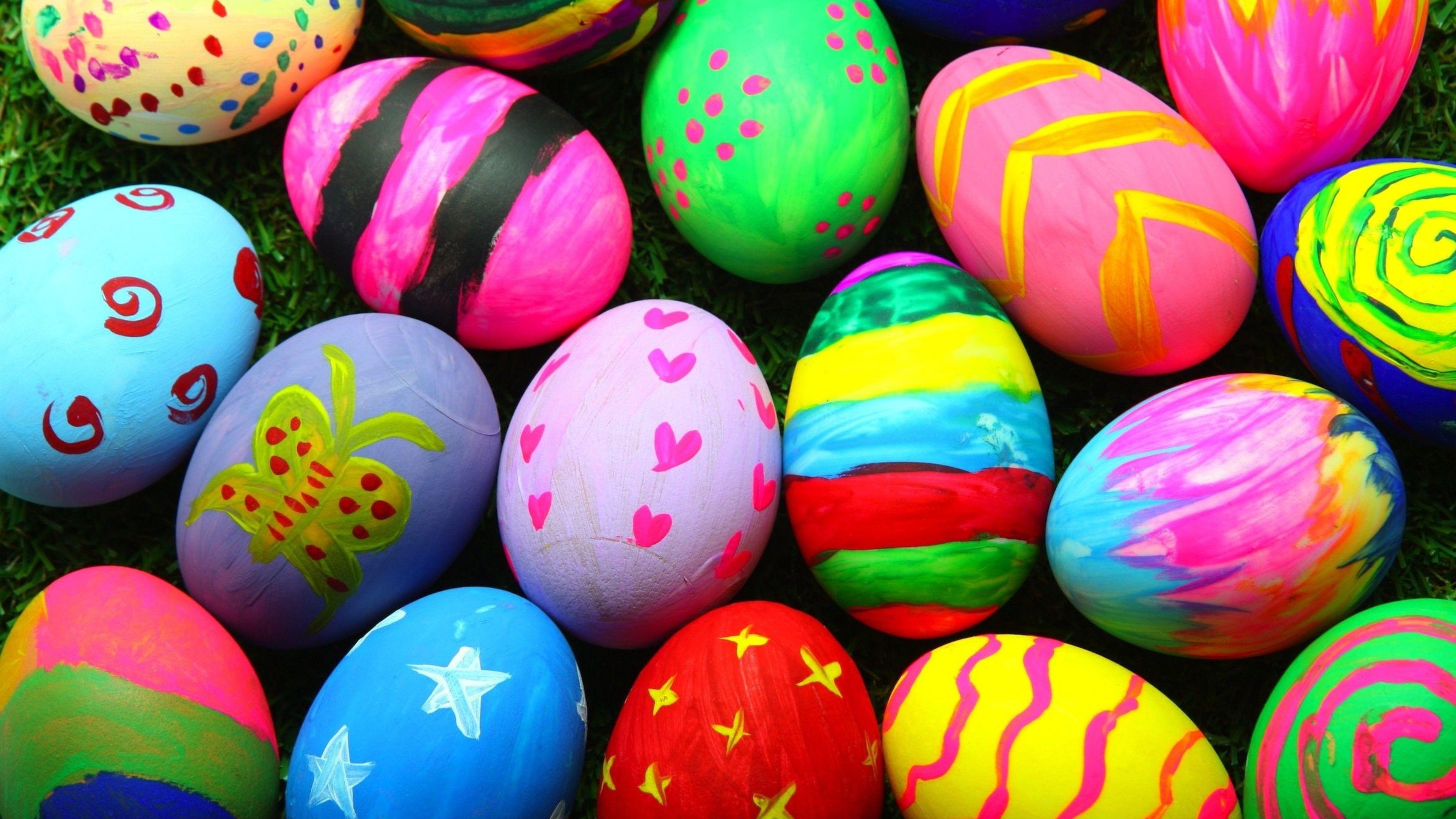 Colorful Easter Eggs, HD Celebrations, 4k Wallpaper, Image