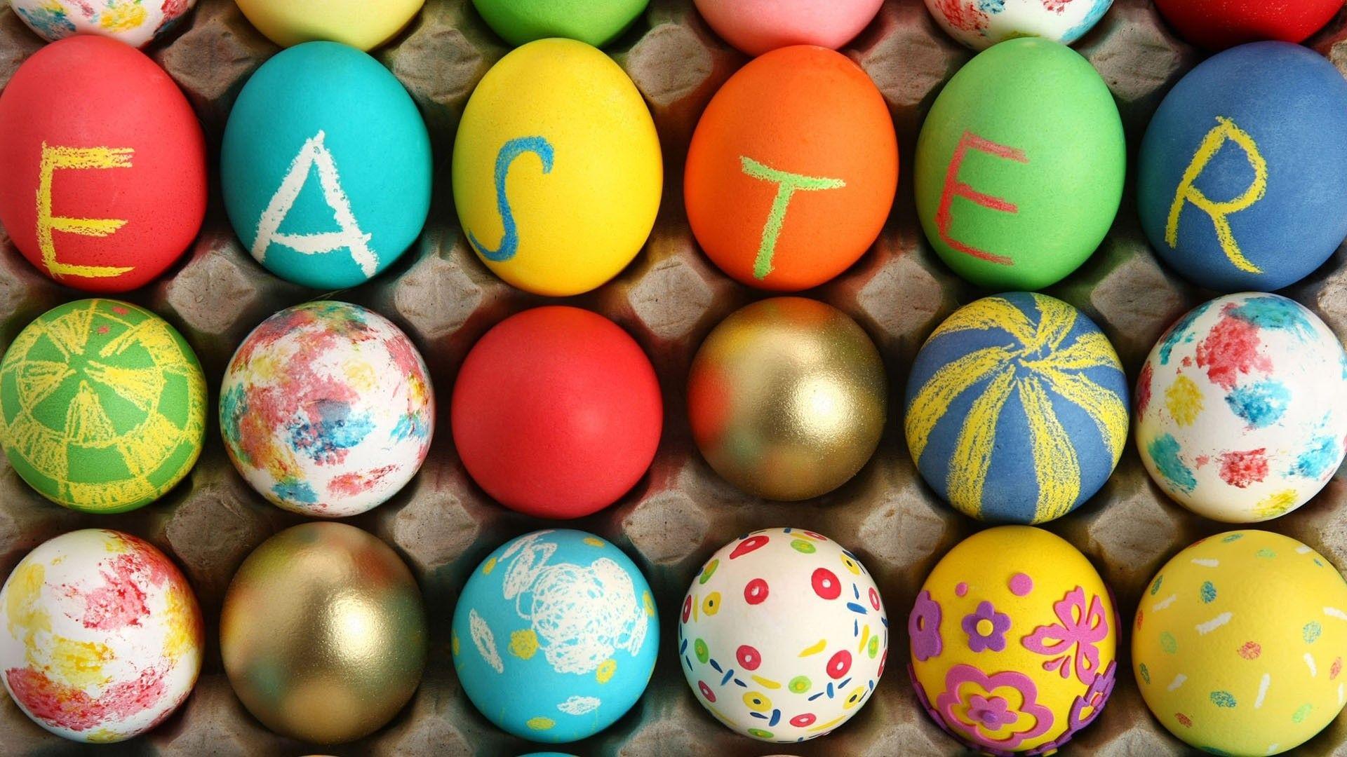 Happy Easter Eggs HD Wallpaper of Greeting