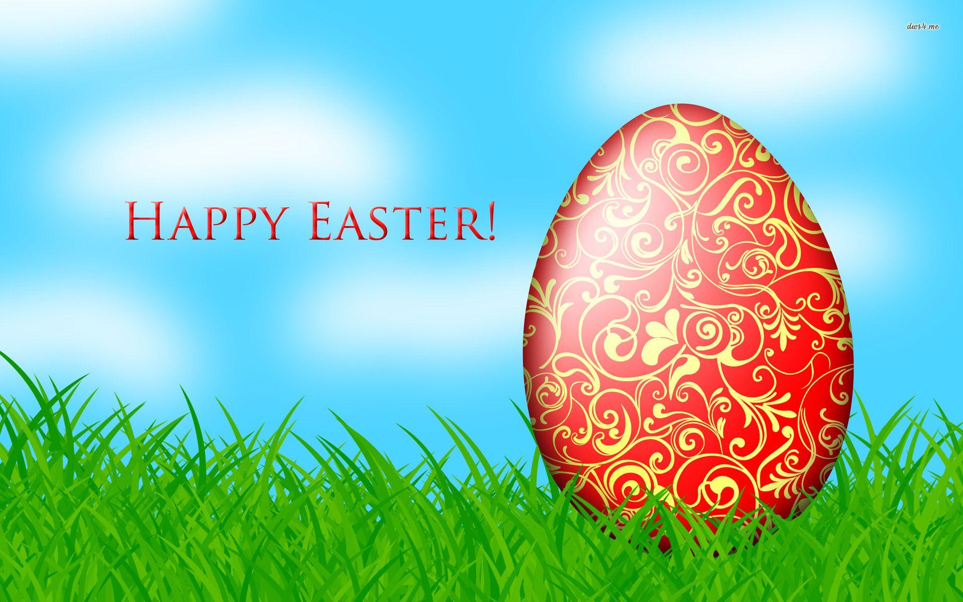 Happy Easter Egg Art Wallpaper HD Background