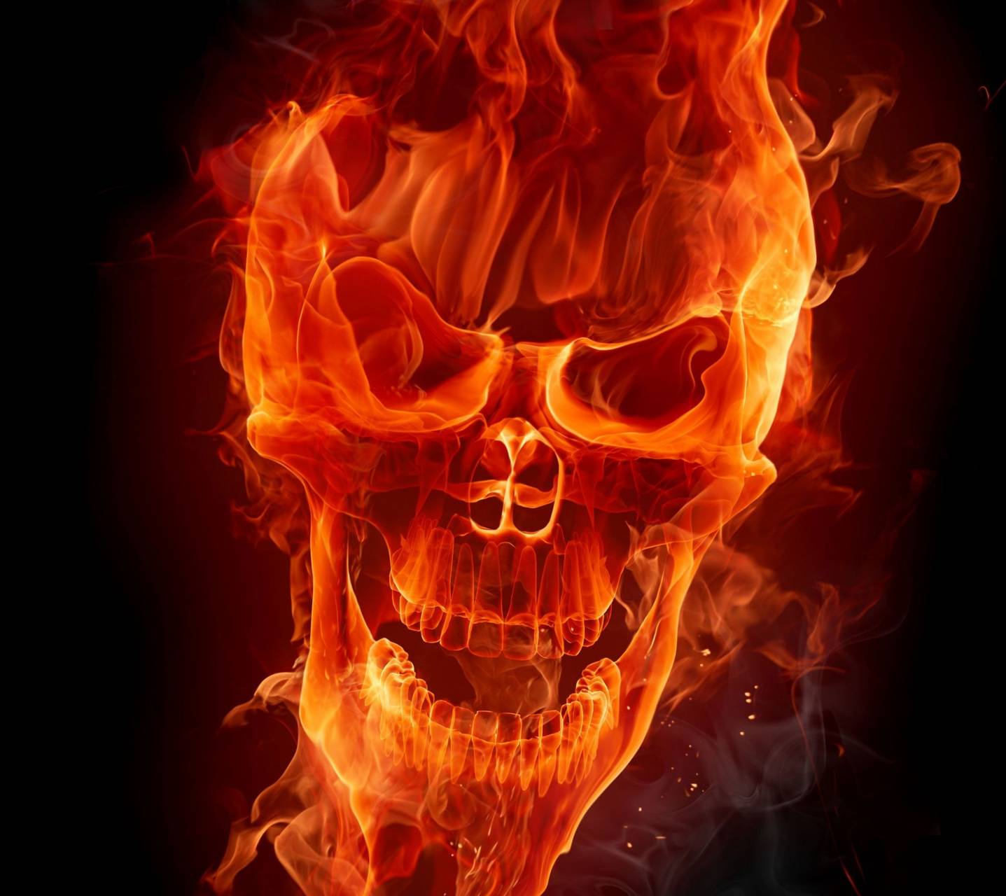 Flaming Skull wallpaper