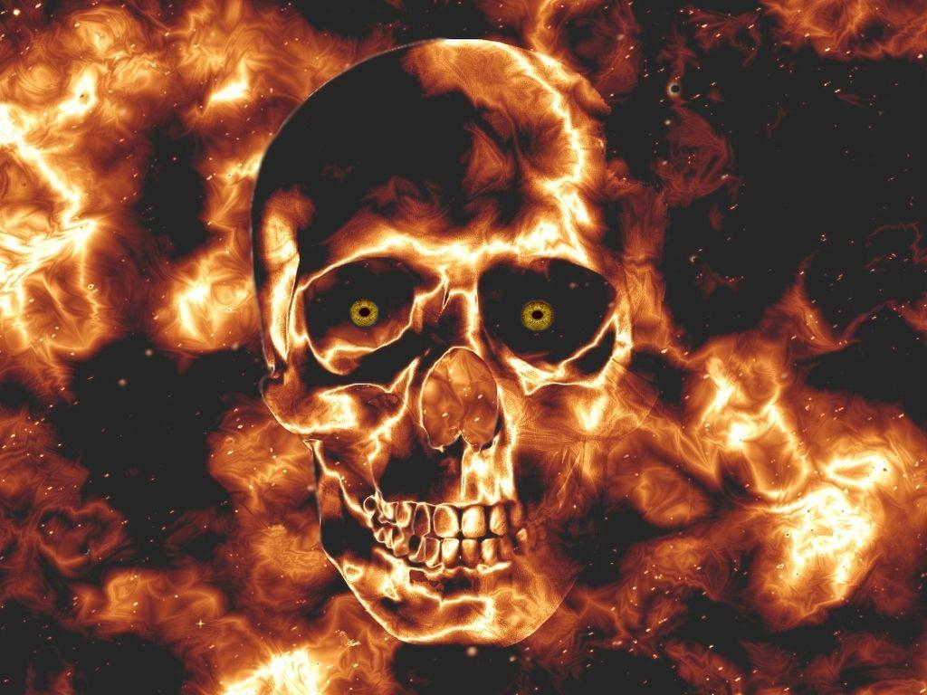 Flaming Skull Wallpaper For Android