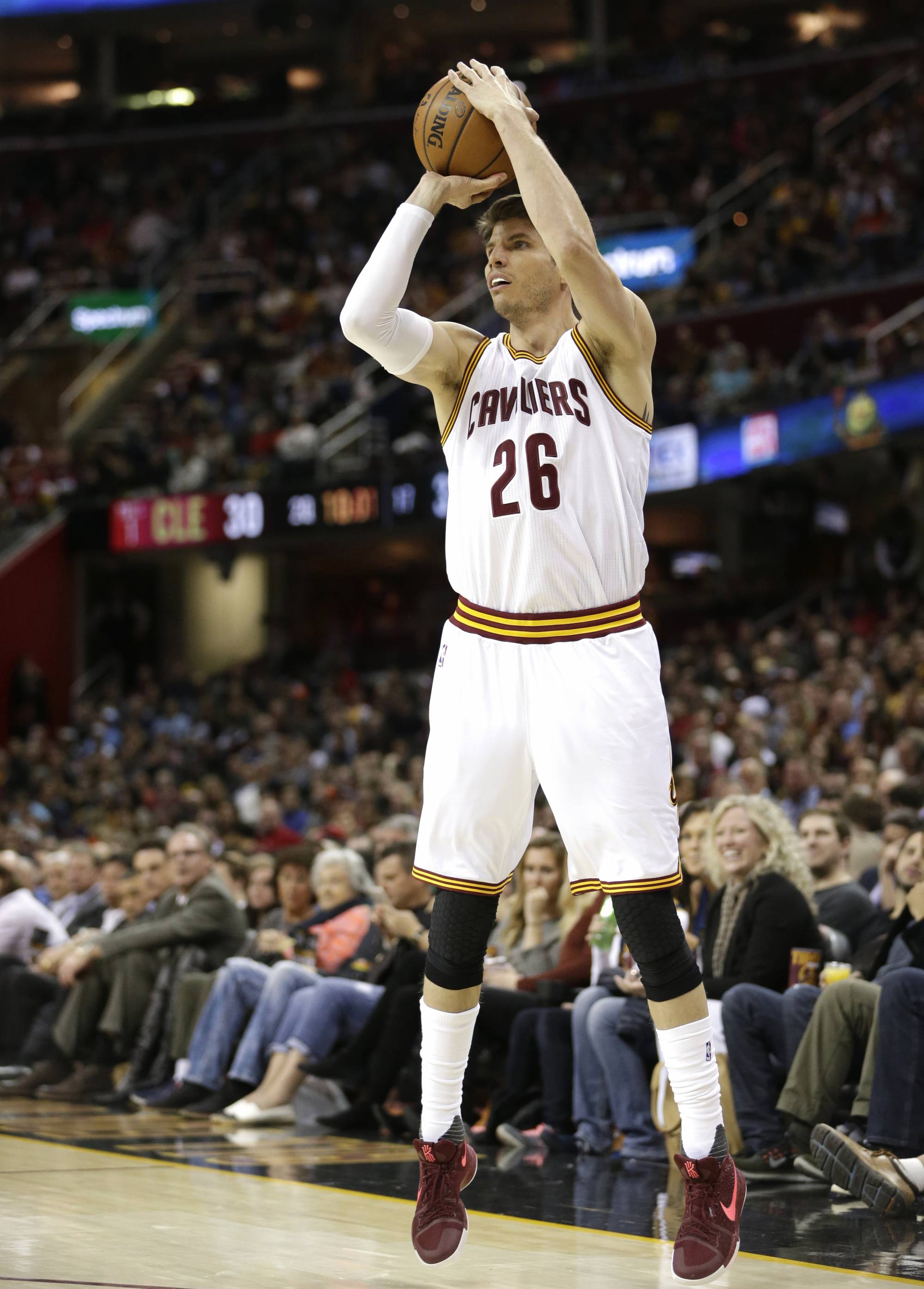 On target: Korver has the perfect shot as Cavs aim for title