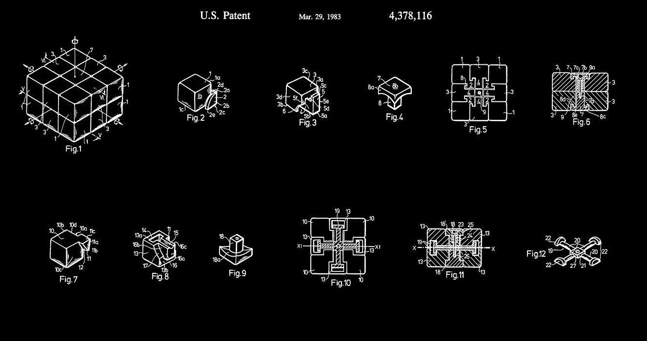Rubik's Cube Patent PC Wallpaper