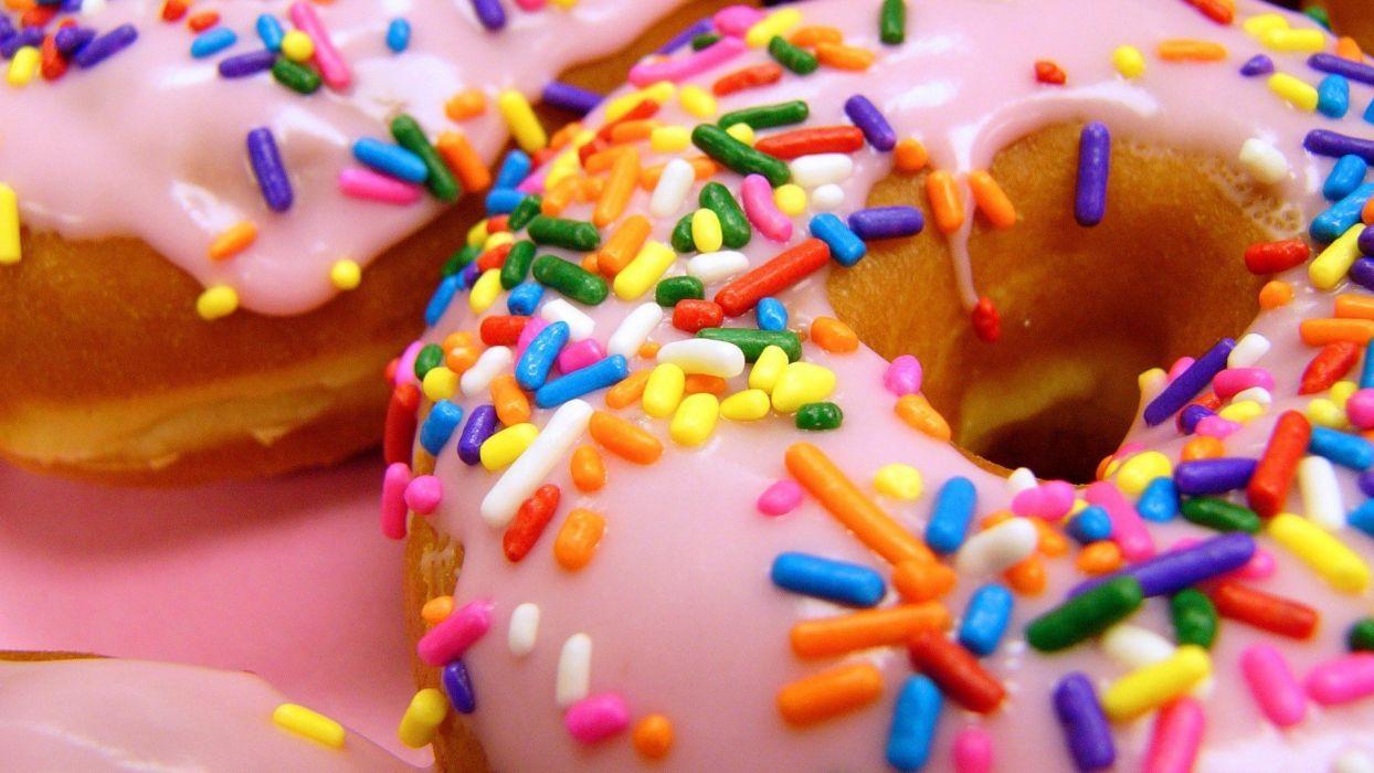 Close Up Multicolor Food Donuts Sprinkles Wallpaperx1080