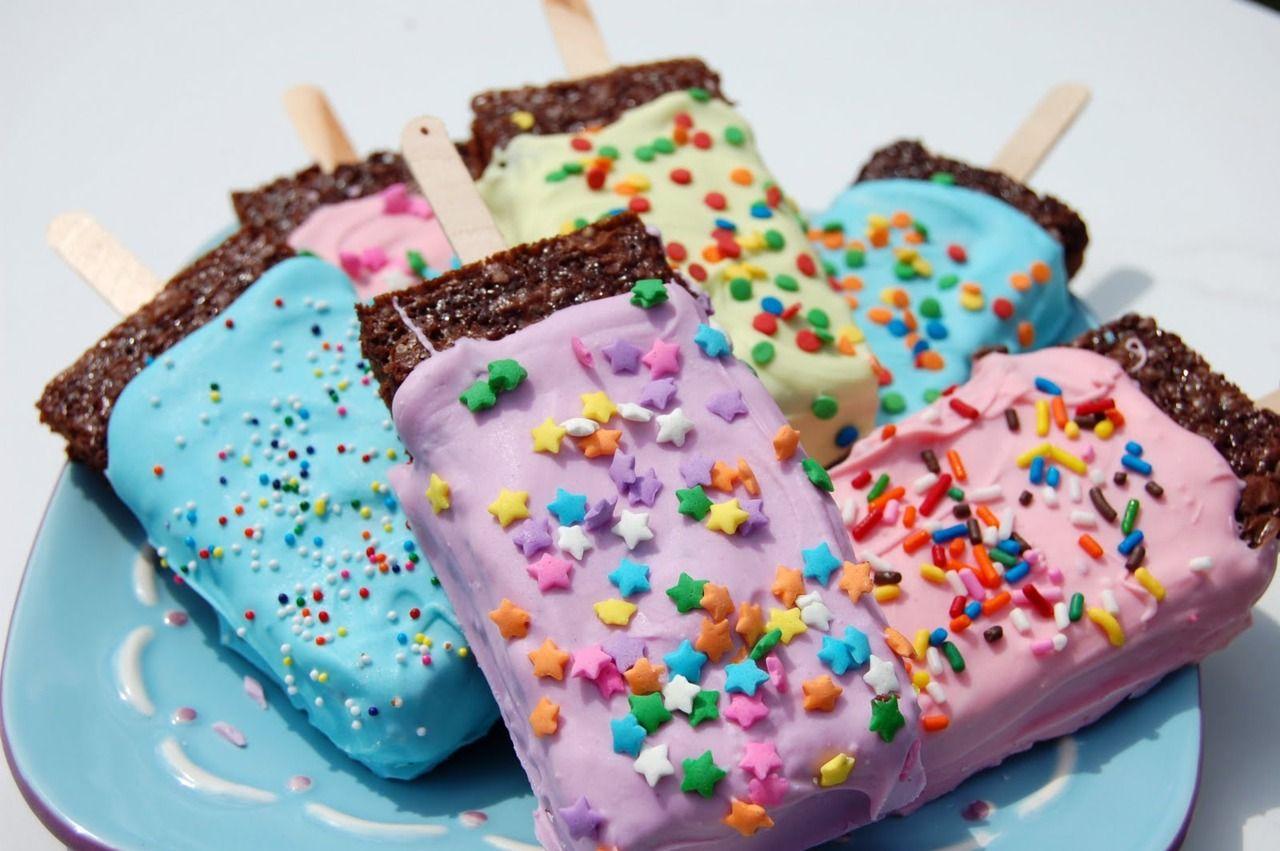 Brownies On A Stick With Frosting And Sprinkles. Hawaii Kawaii Blog
