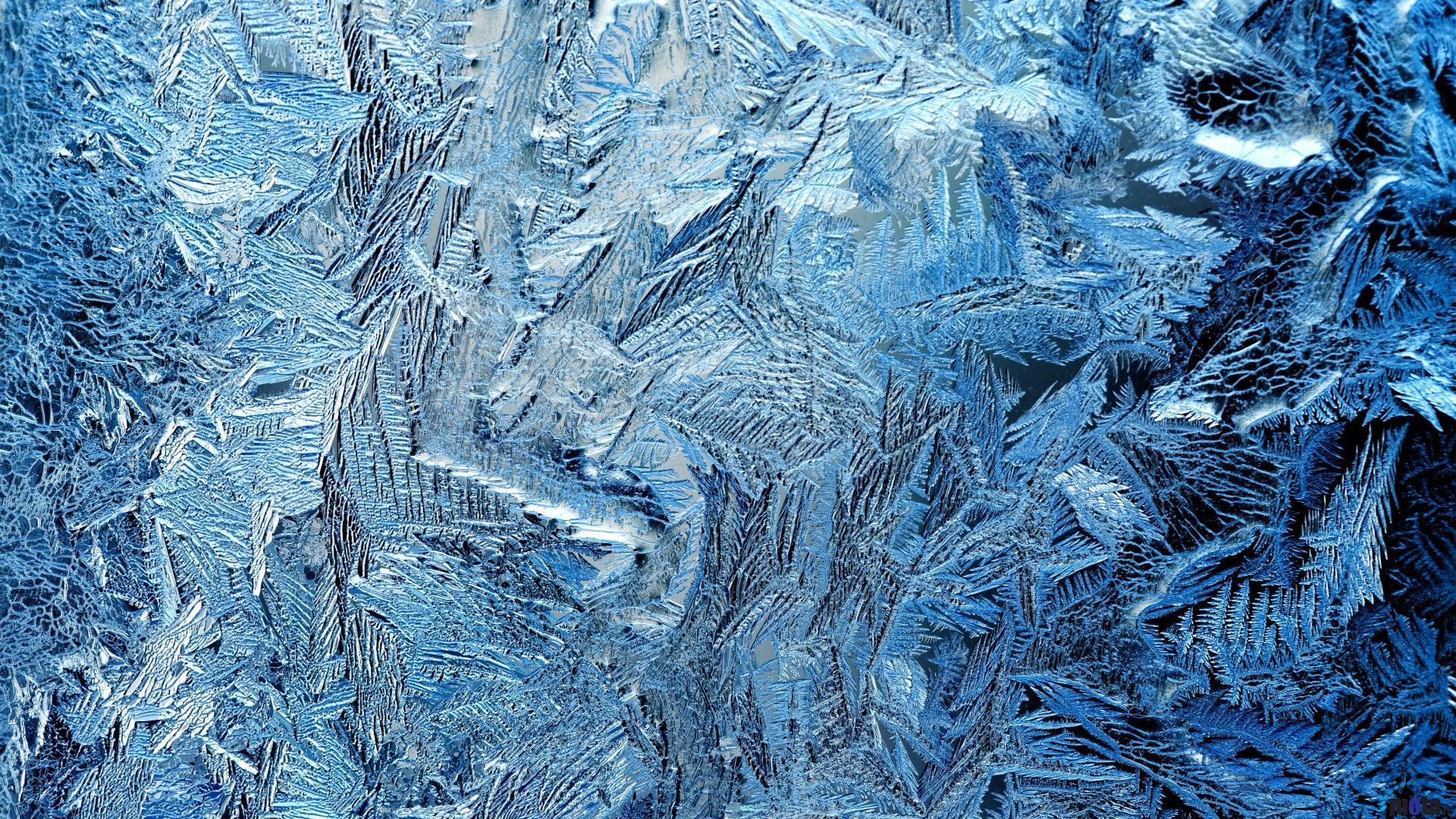 Frost patterns on glass wallpaper HD