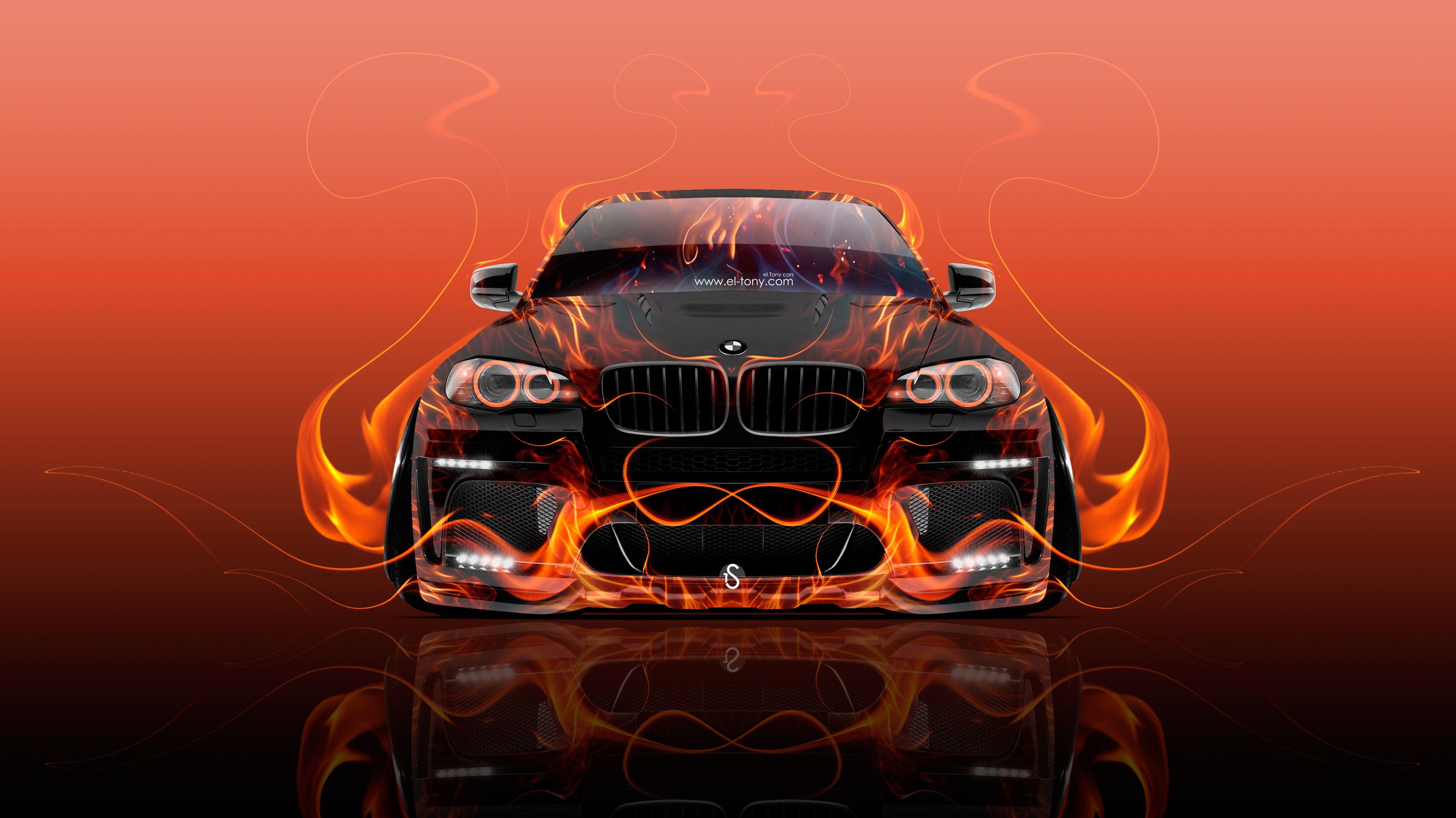BMW X6 Front Fire Abstract Car 2015 Wallpaper el Tony Cars. INO