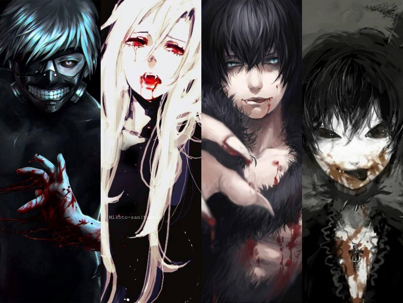 Wallpaper, illustration, blood, vampires, demon, Tokyo Ghoul re
