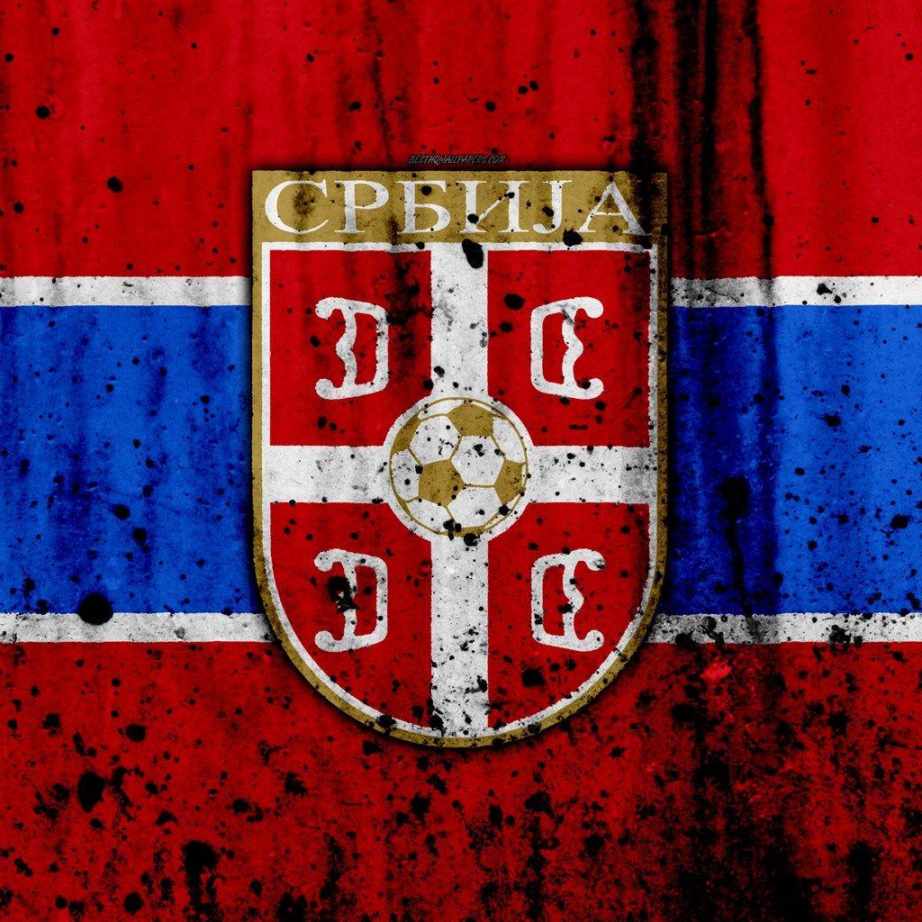 Download wallpaper Serbia national football team, 4k, logo