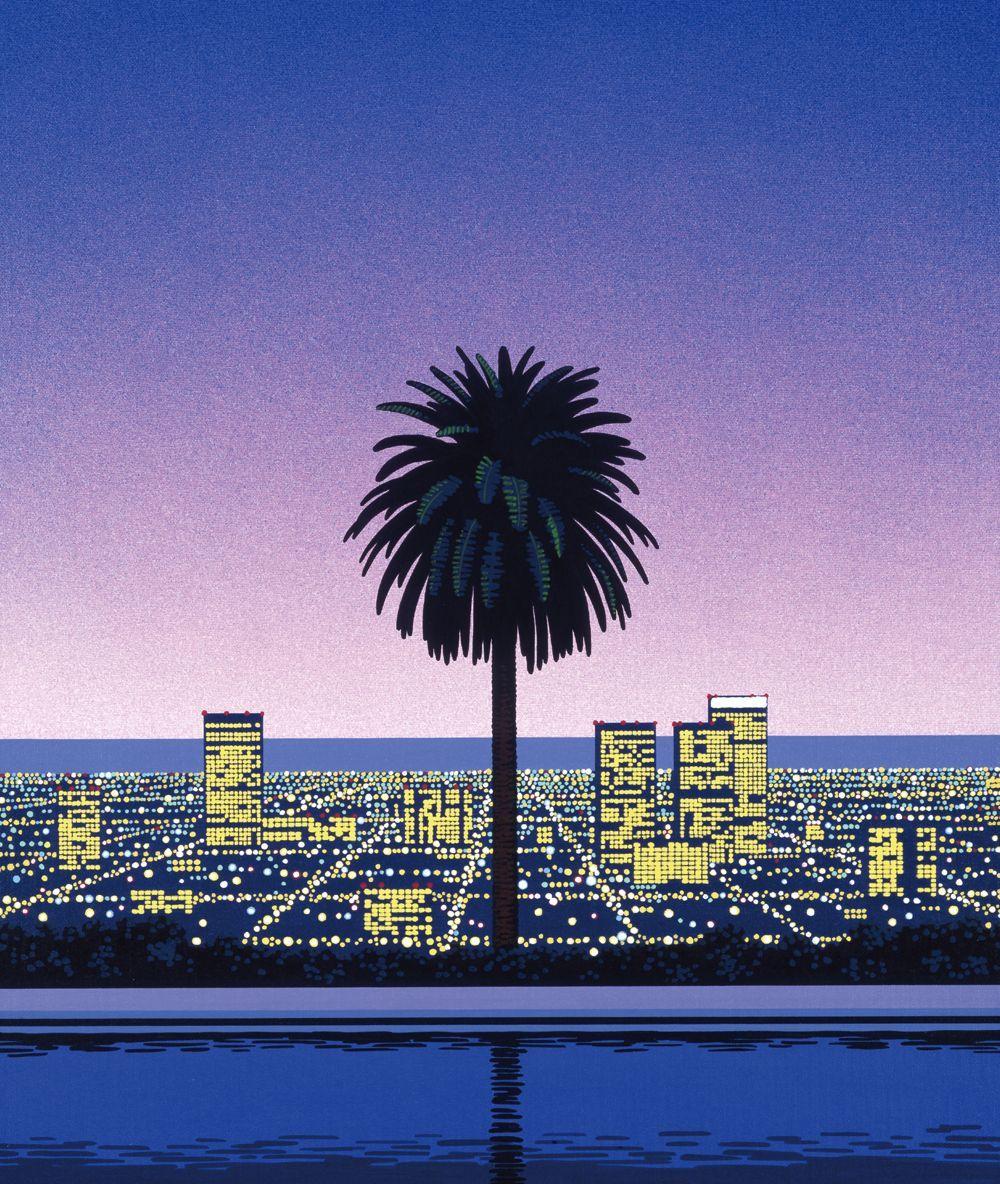 Hiroshi Nagai. Vaporwave, Pixel Art, 80s, Sci Fi