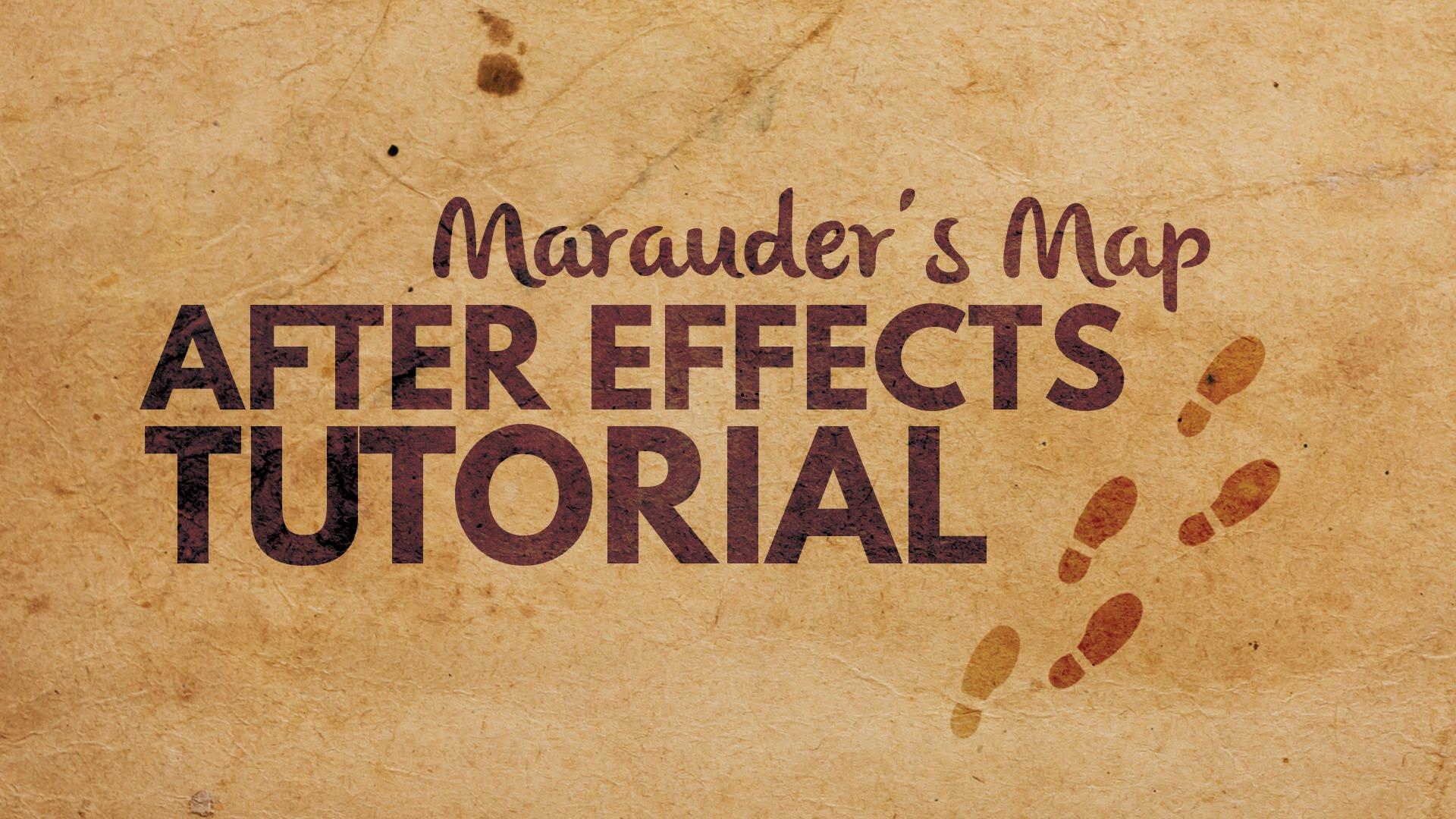 Marauder's Map Footprint Tutorial in After Effects