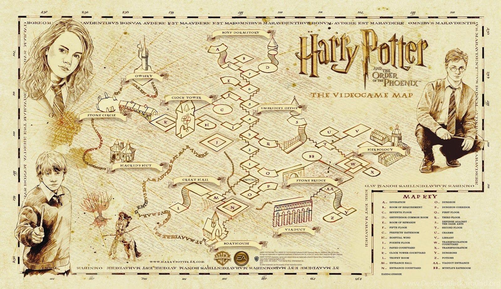 Nerdovore: Fantasy World Maps: Harry Potter Desktop Background