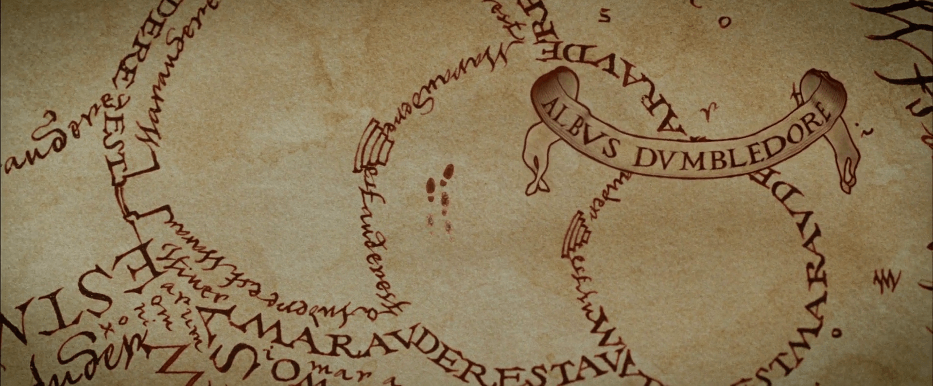 Dumbledore on the MAp Potter Wallpaper (1920x796)