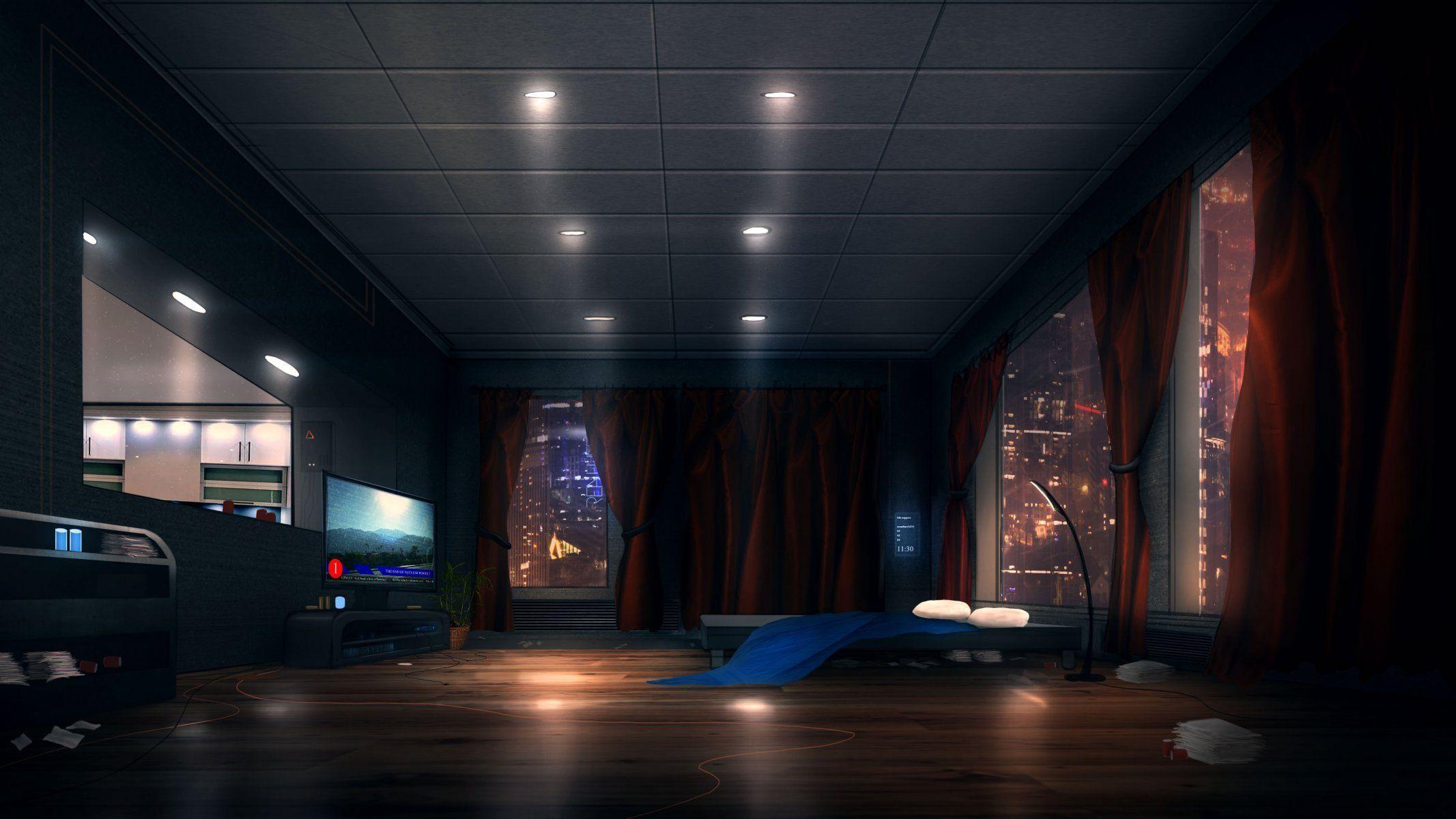 Room Apartment Sci Fi Light Window Bed HD Wallpaper