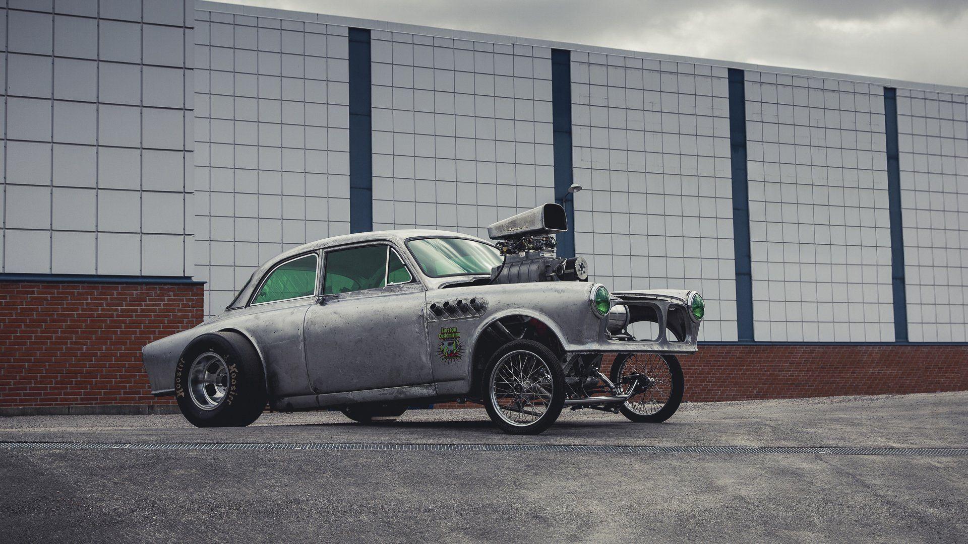 volvo rat rod volvo dragster HD wallpaper