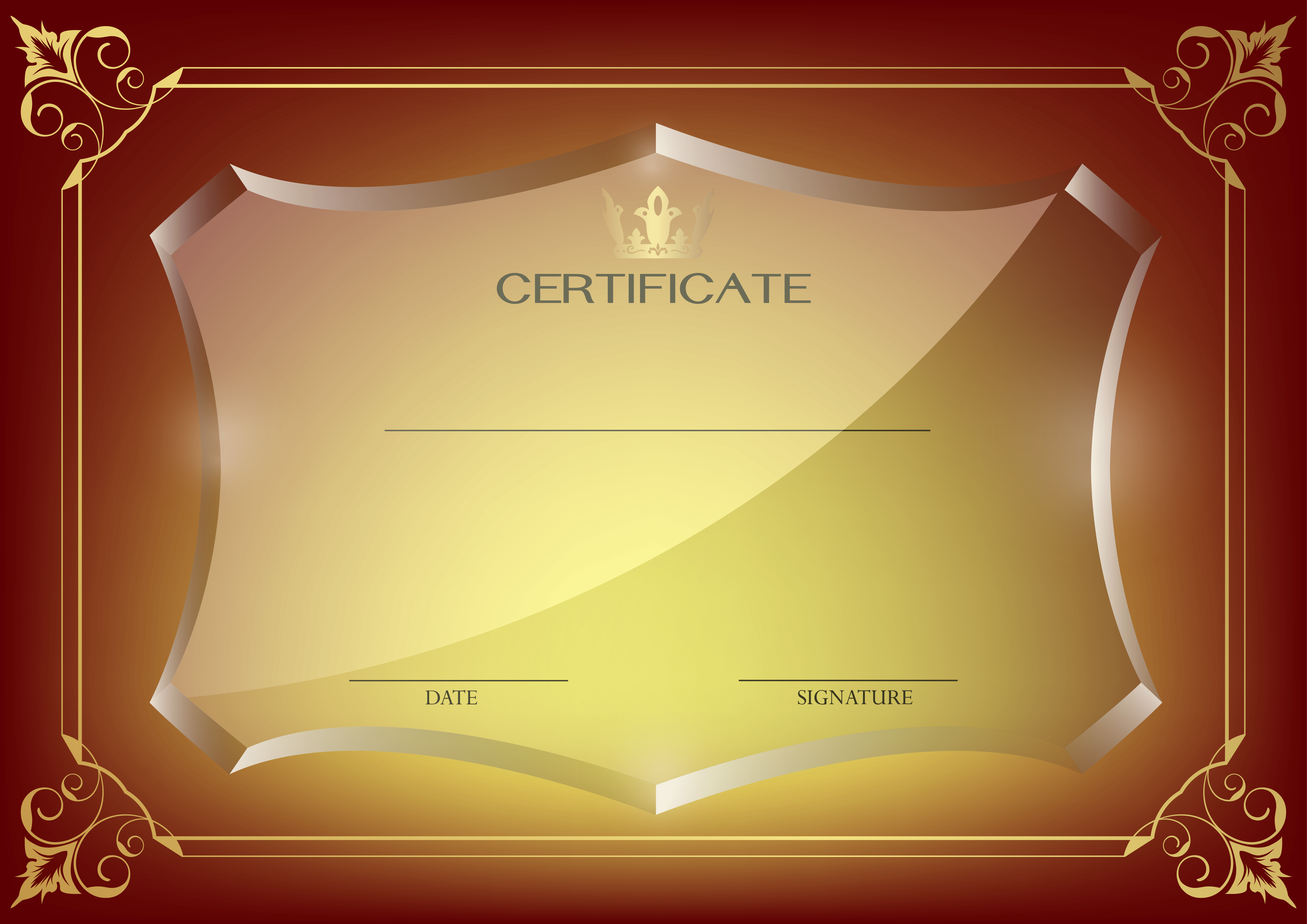 Red Certificate PNG Image