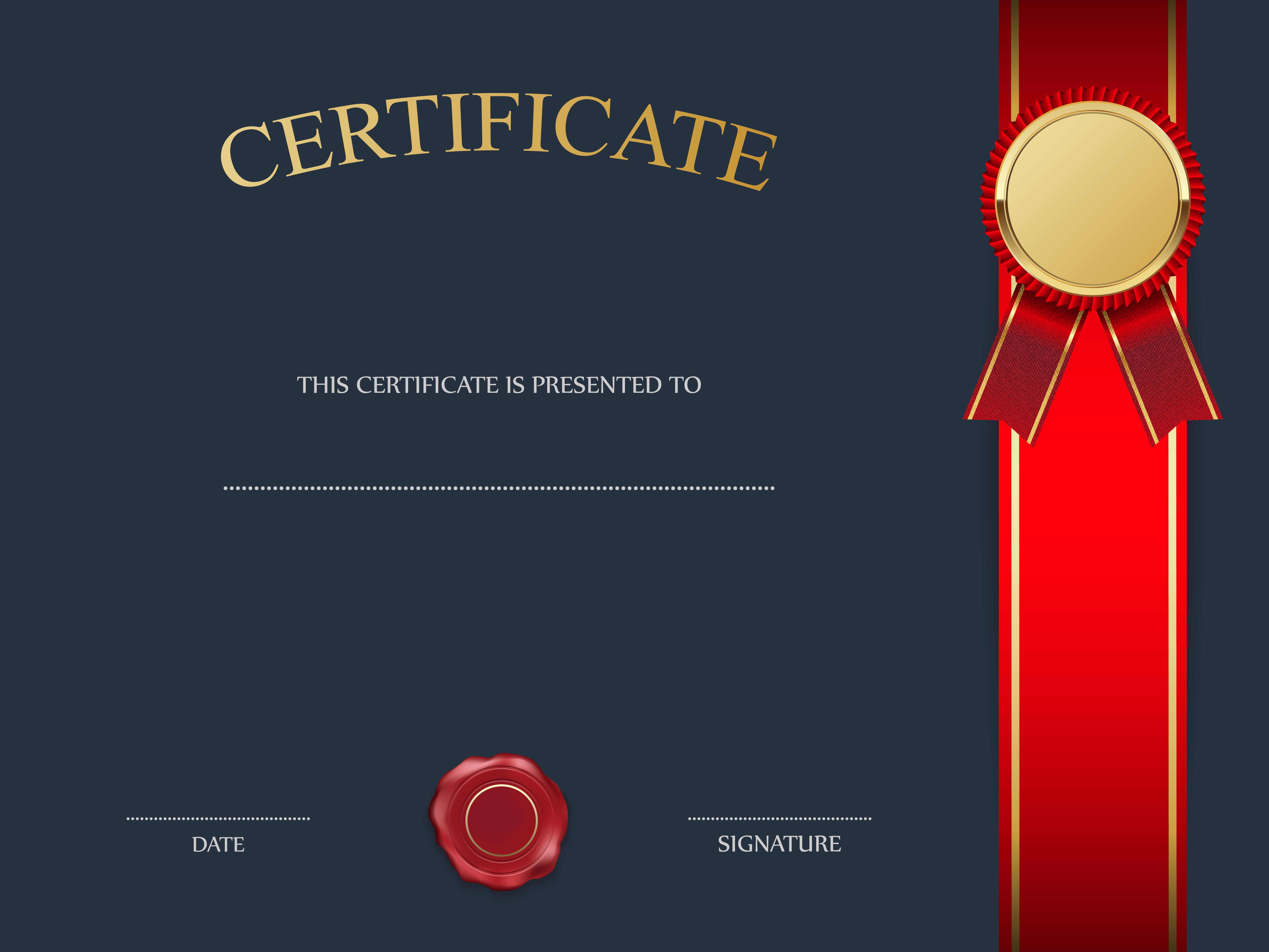 Blue Certificate PNG Image