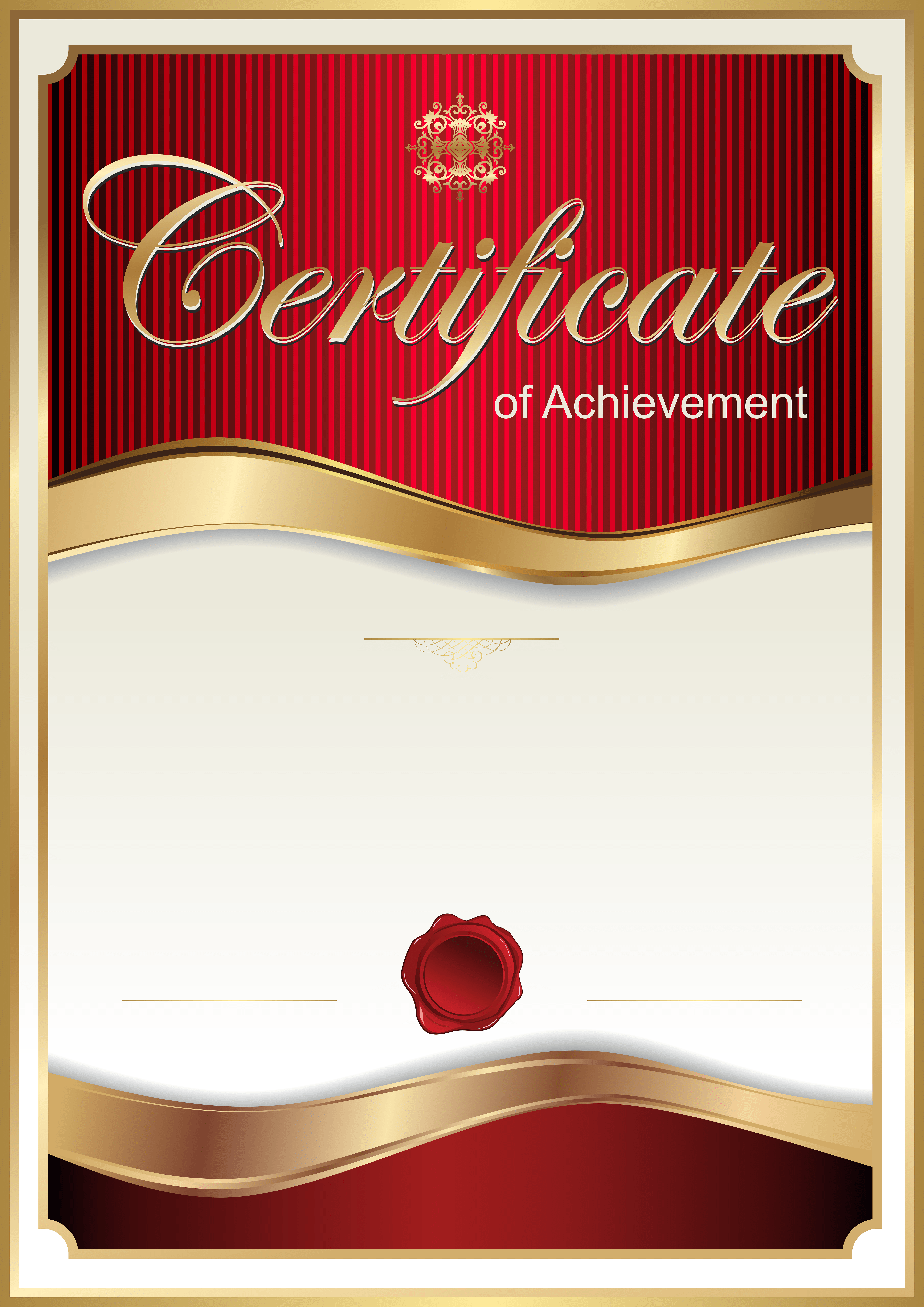 Red Certificate PNG Clip Art Image