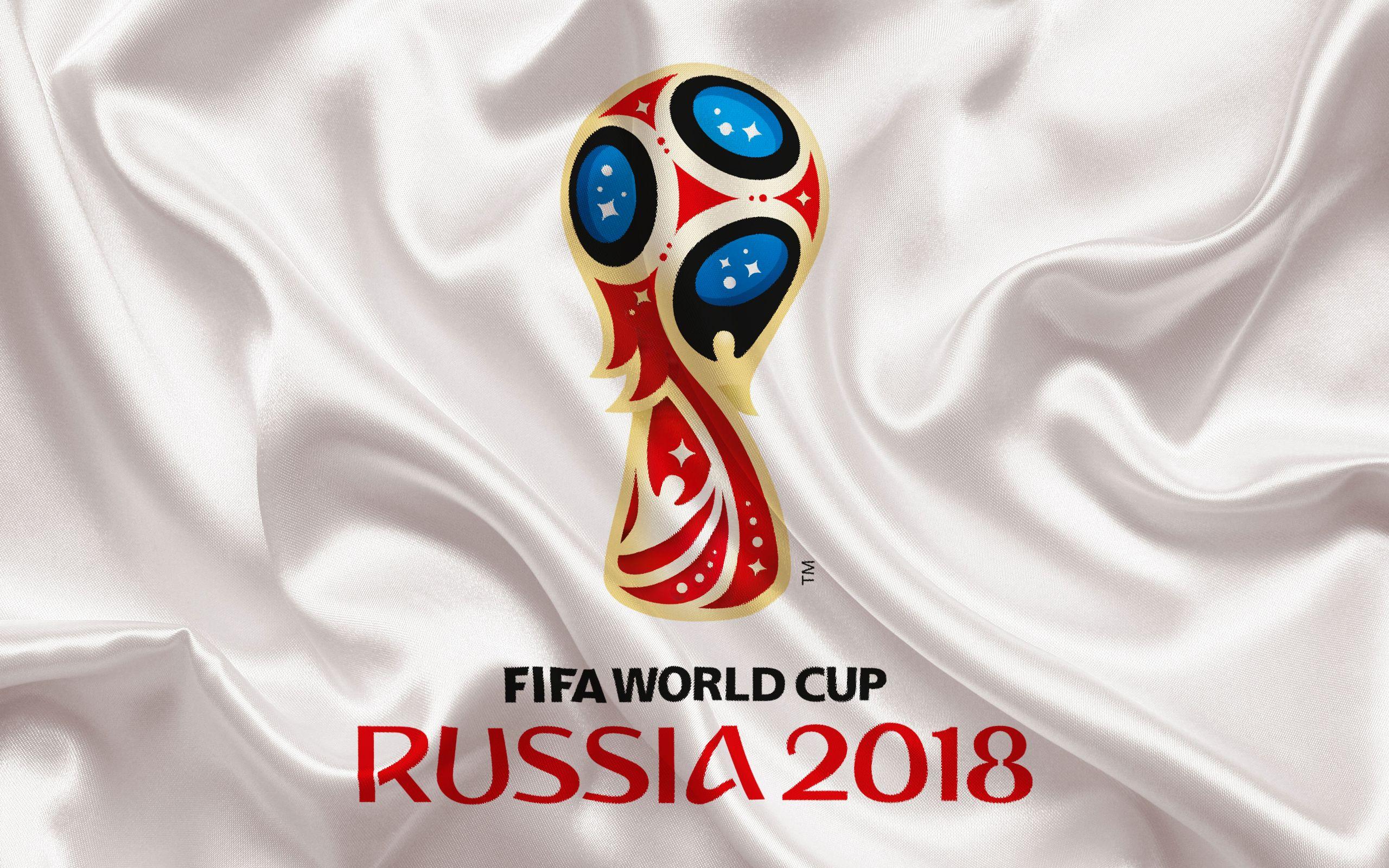 Download wallpaper 2018 FIFA World Cup, Russia emblem, logo