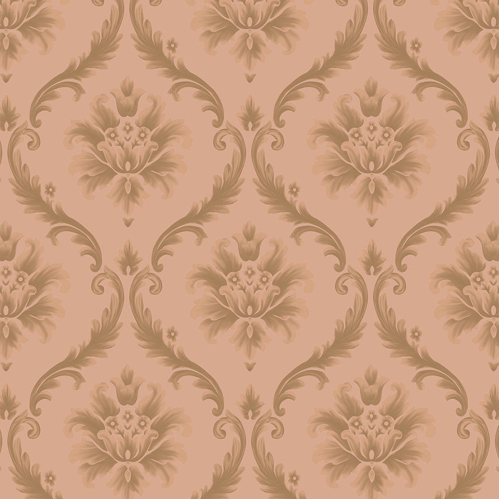 Wholesale Classic Wall Paper Wall Damask Wallpaper Golden Floral