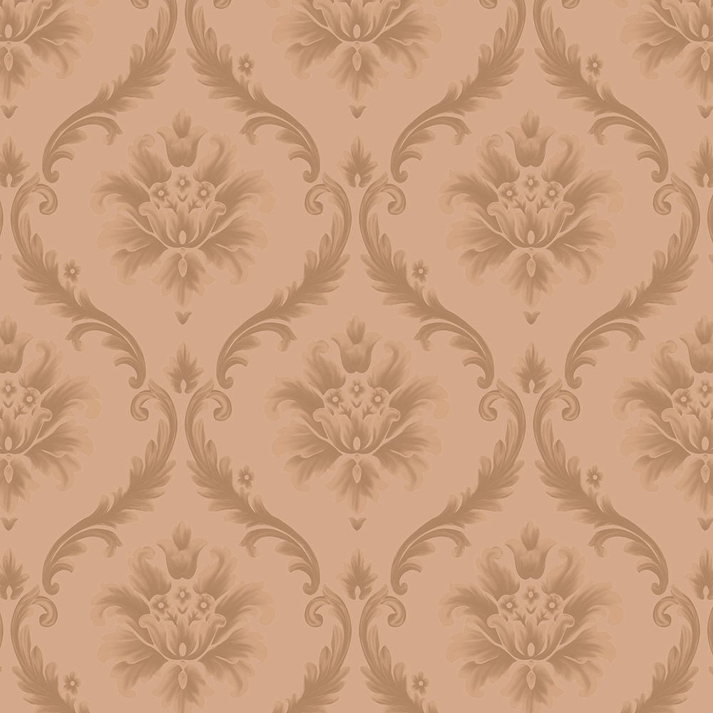 Wholesale Classic Wall Paper Wall Damask Wallpaper Golden Floral