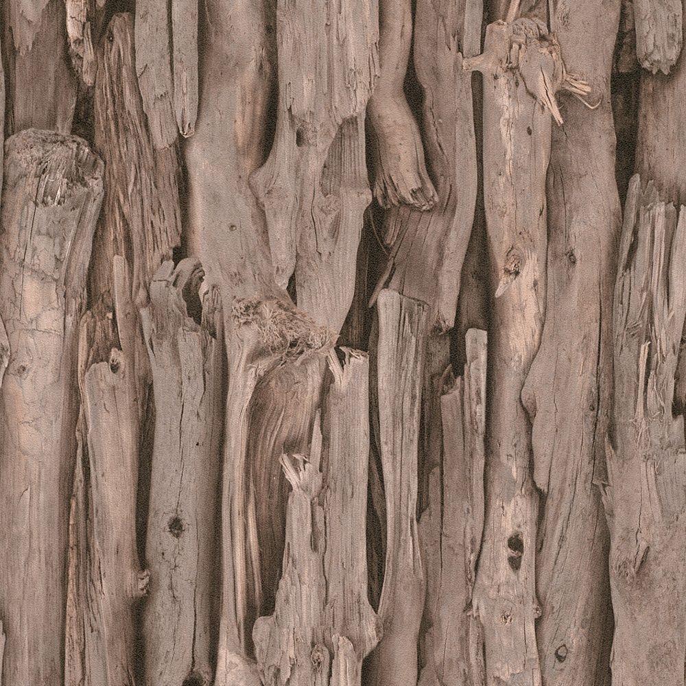 Rasch Tree Bark Pattern Realistic Faux Effect Photographic Mural