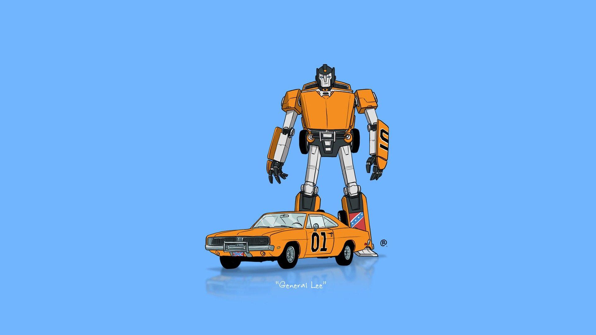 car, Transformers, Minimalism Wallpaper HD / Desktop and Mobile Background