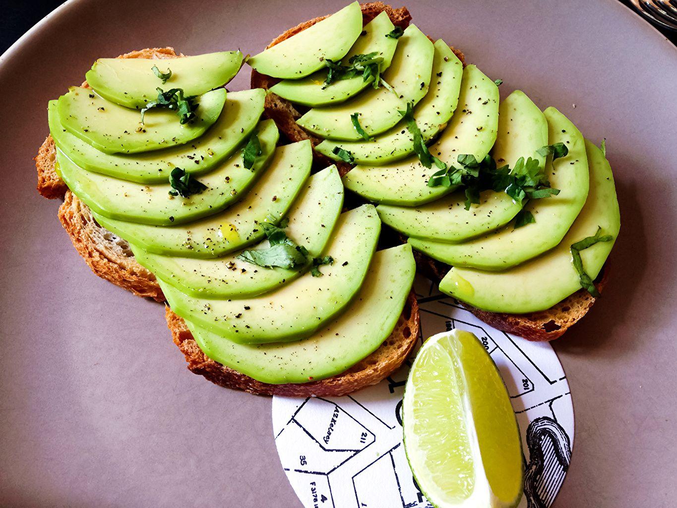 Food Butterbrot Avocado Vegetables