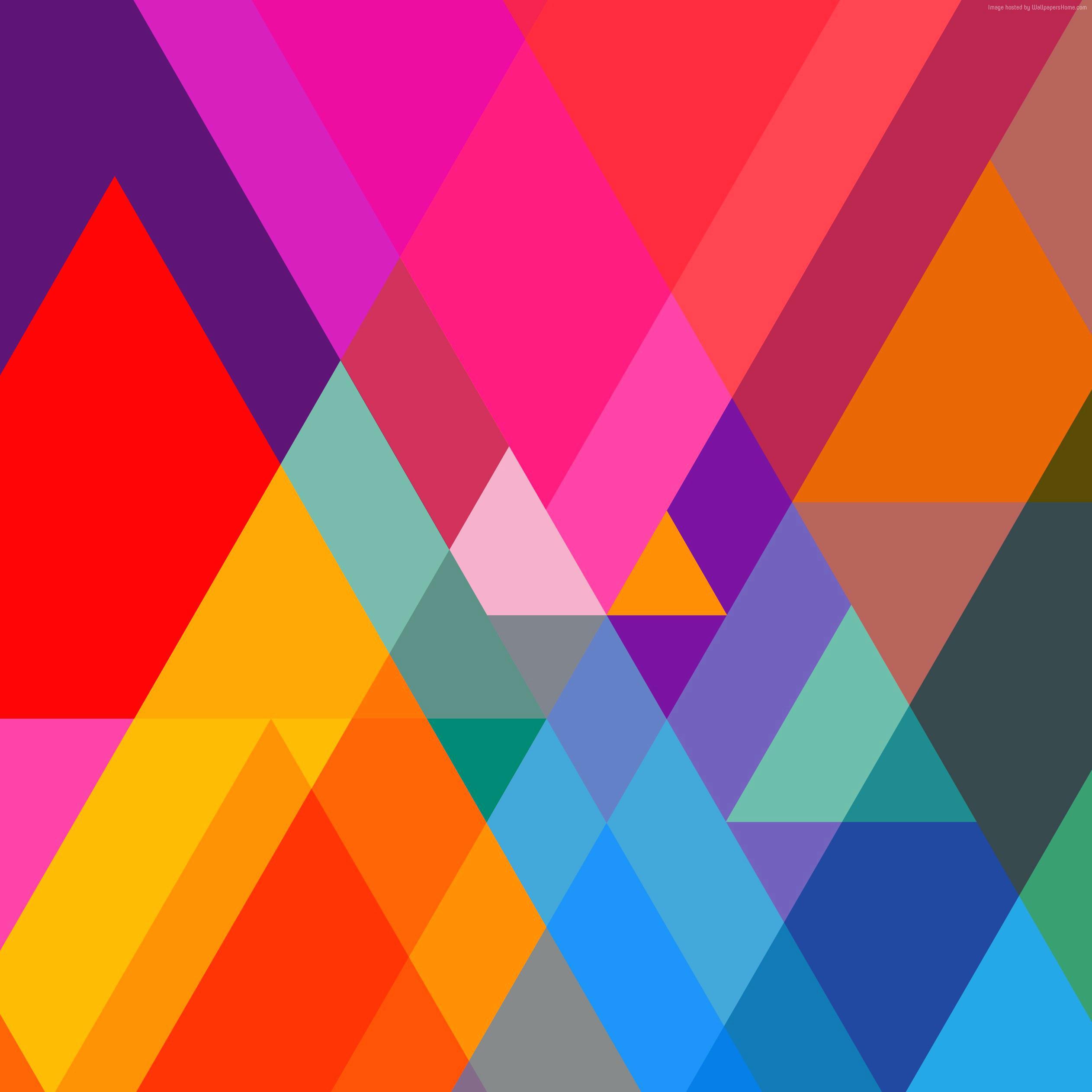 Red Geometric Wallpaper Polygon Triangle Your Resolution