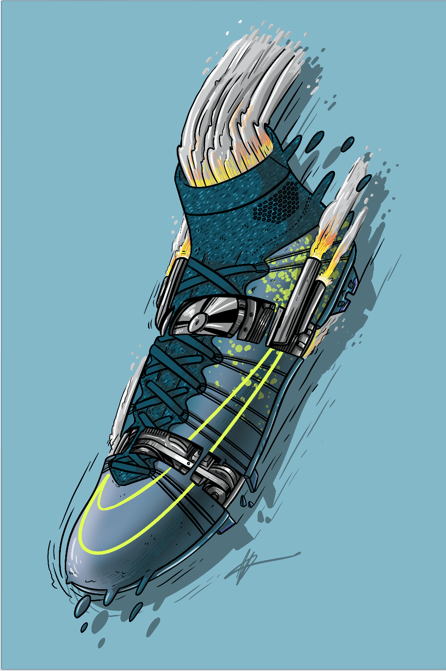 Football Art Mercurial Superfly 4 Electro Flare. Soccer