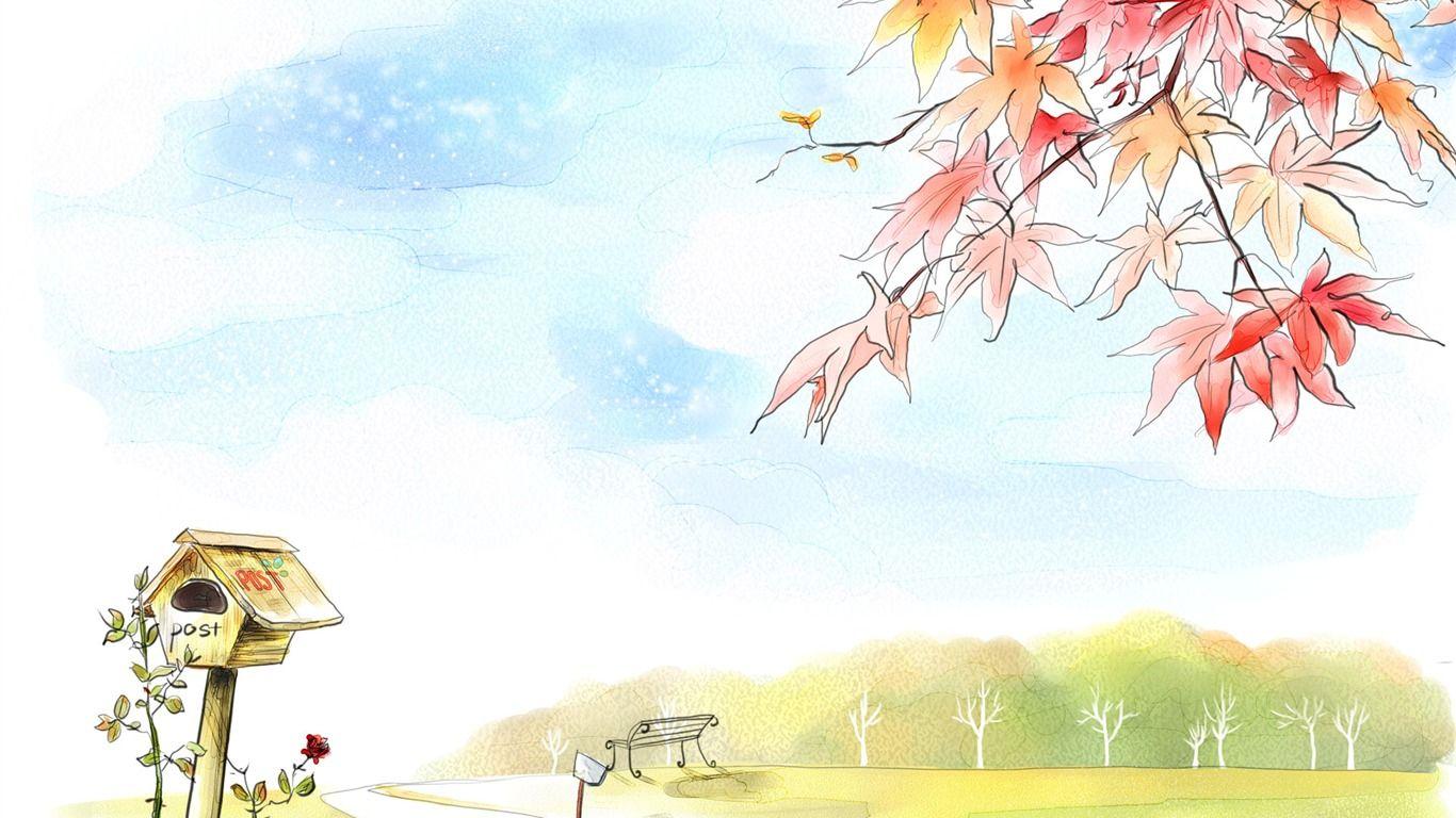 Hand Painted Fantasy Wallpaper Wallpaper