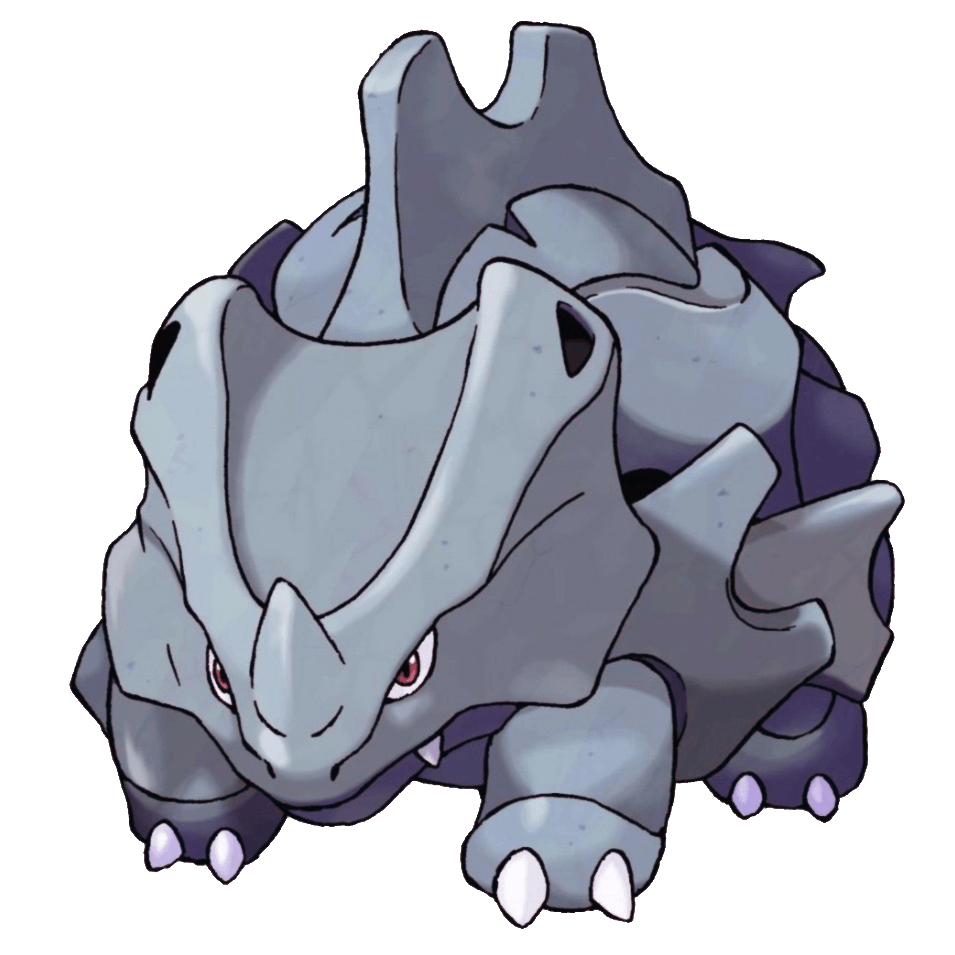 Rhyhorn, but not too bright, this Pokémon can