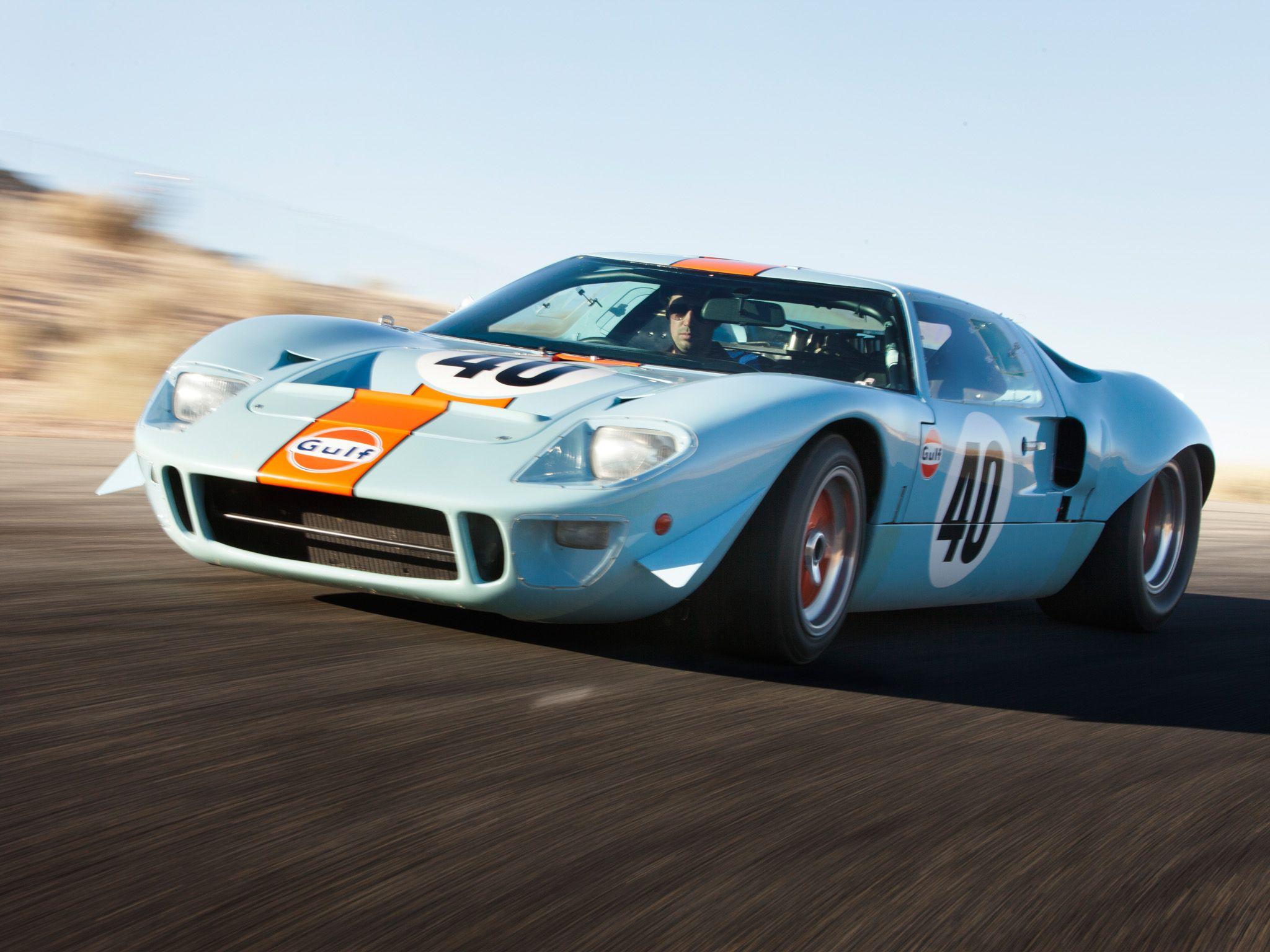 Ford GT40 Gulf Oil Le Mans Race Racing Supercar Classic Vs